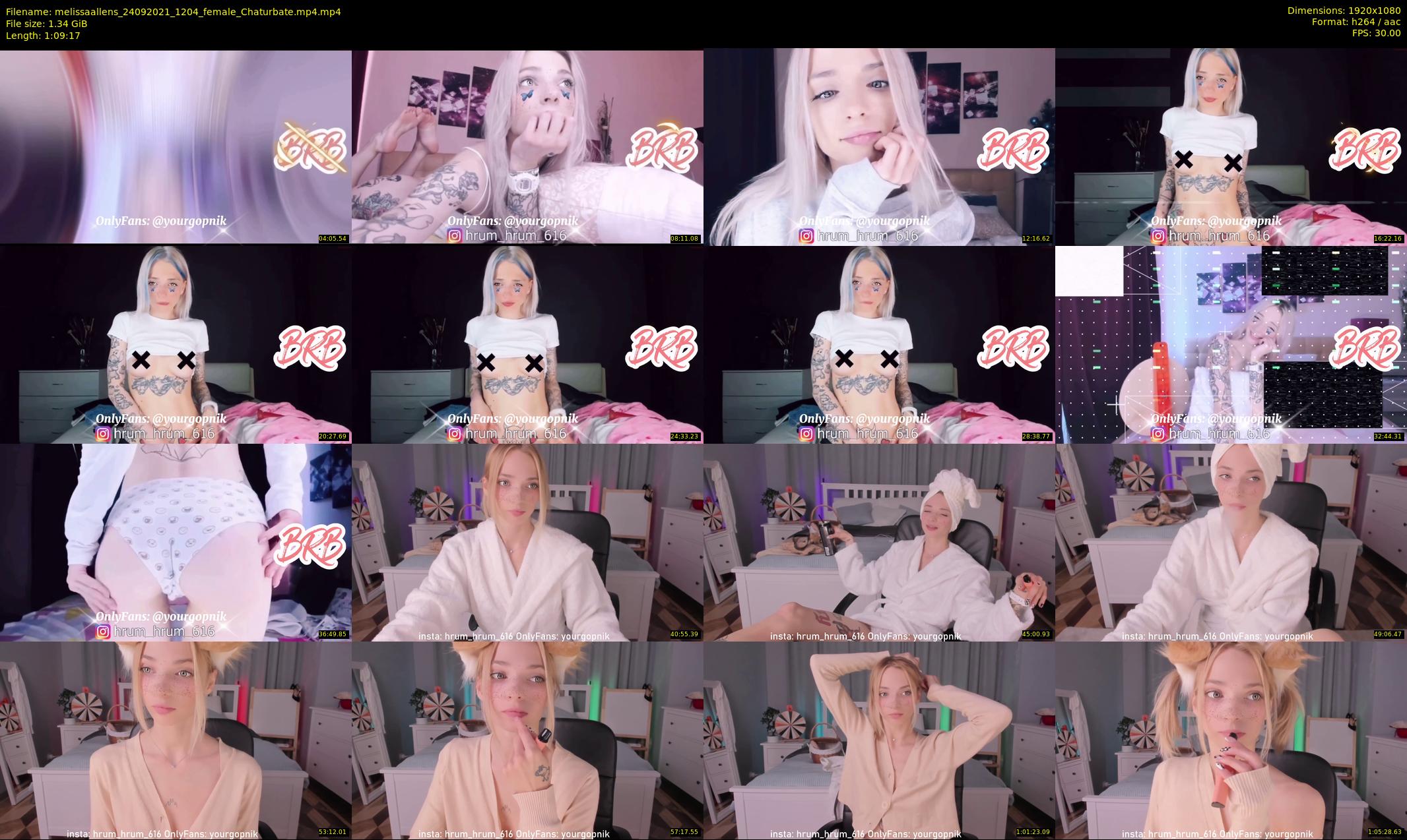 melissaallens — 70 minute Chaturbate female cam show recording, 1080p, Sep 24, 2021