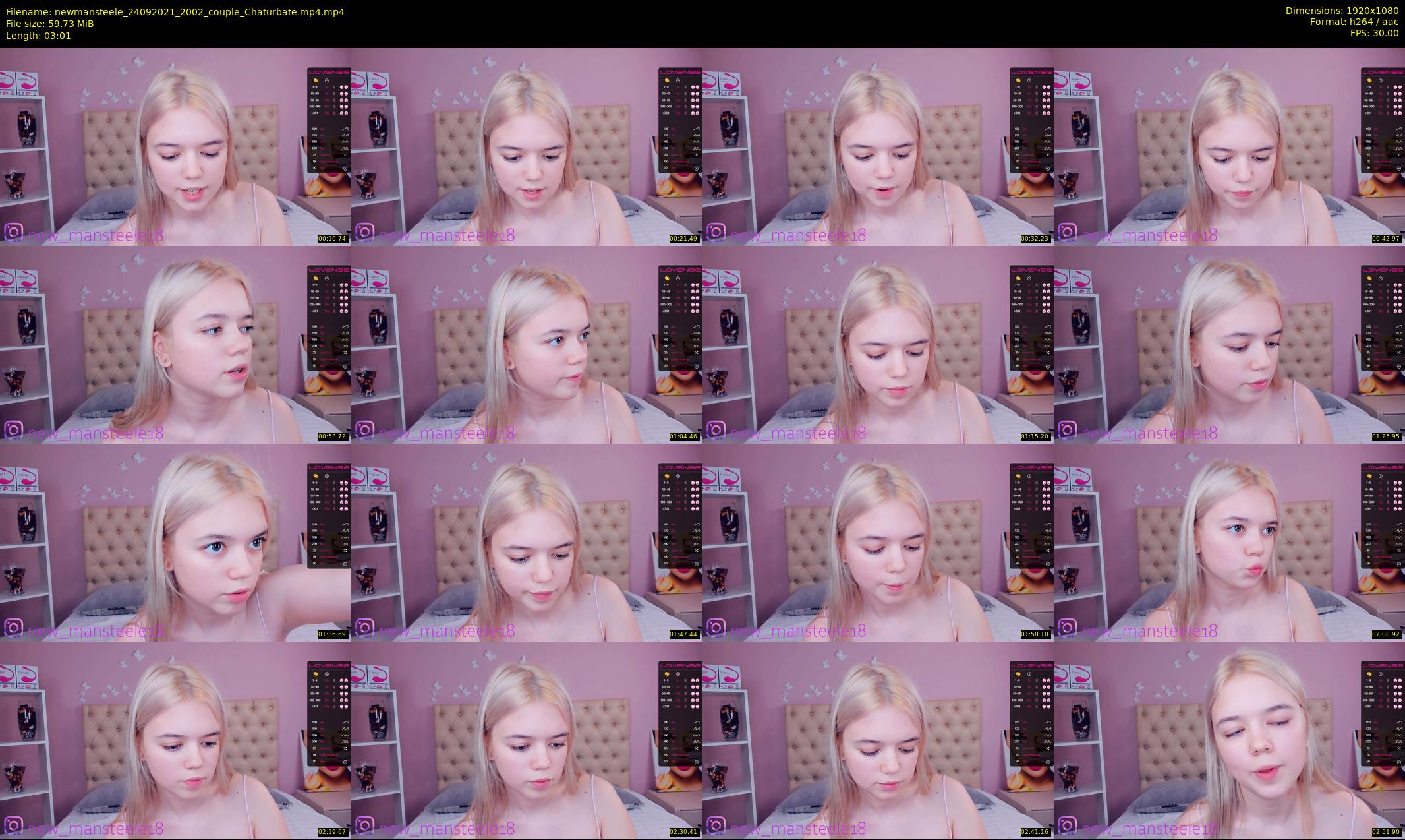 newmansteele — 4 minute Chaturbate couple cam show recording, 1080p, Sep 24, 2021