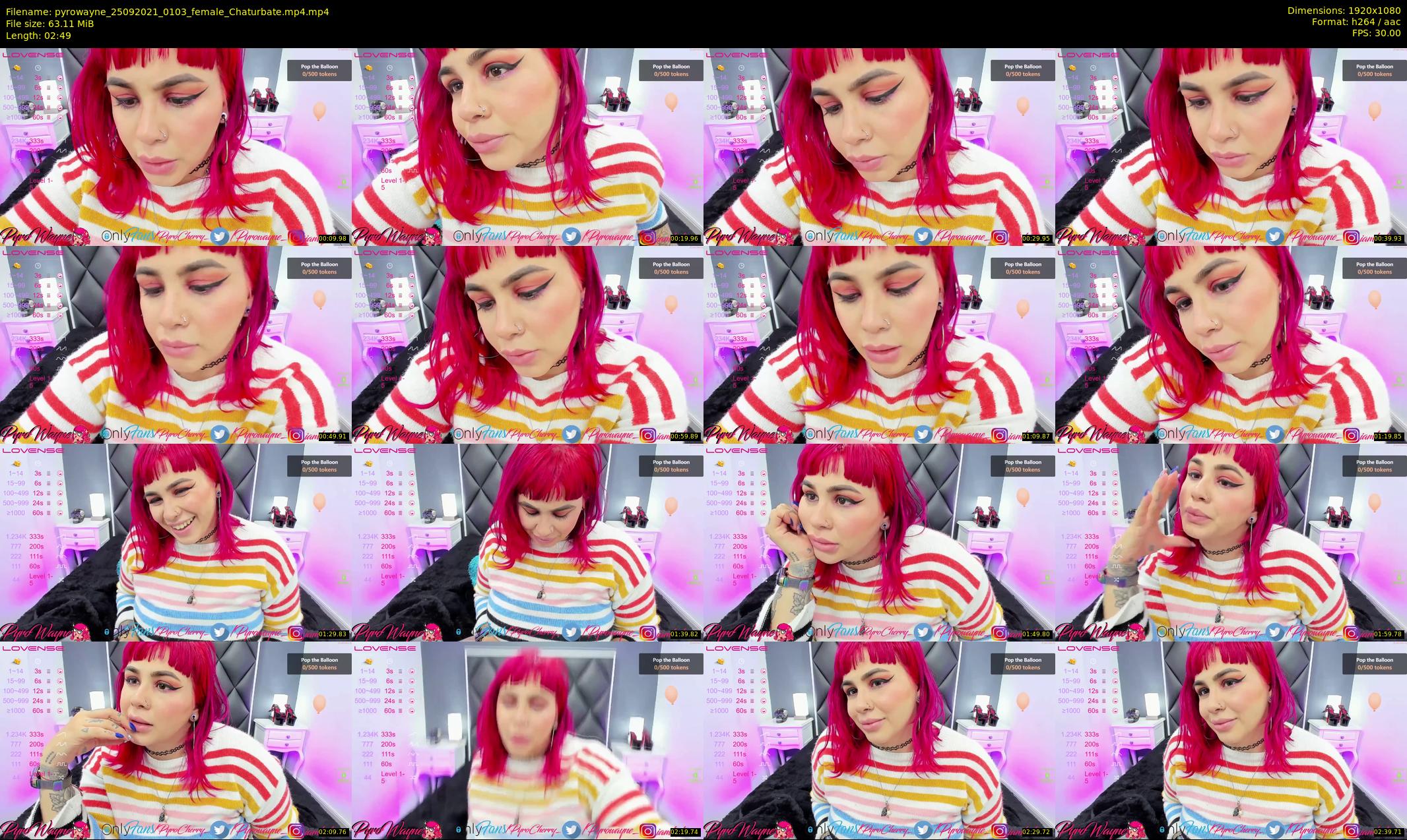 pyrowayne — 3 minute Chaturbate female cam show recording, 1080p, Sep 25, 2021