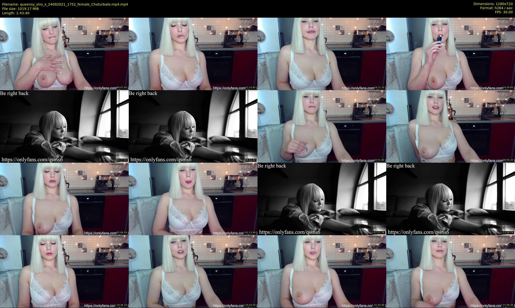 queensy_sins_x — 104 minute Chaturbate female cam show recording, 720p, Sep 24, 2021