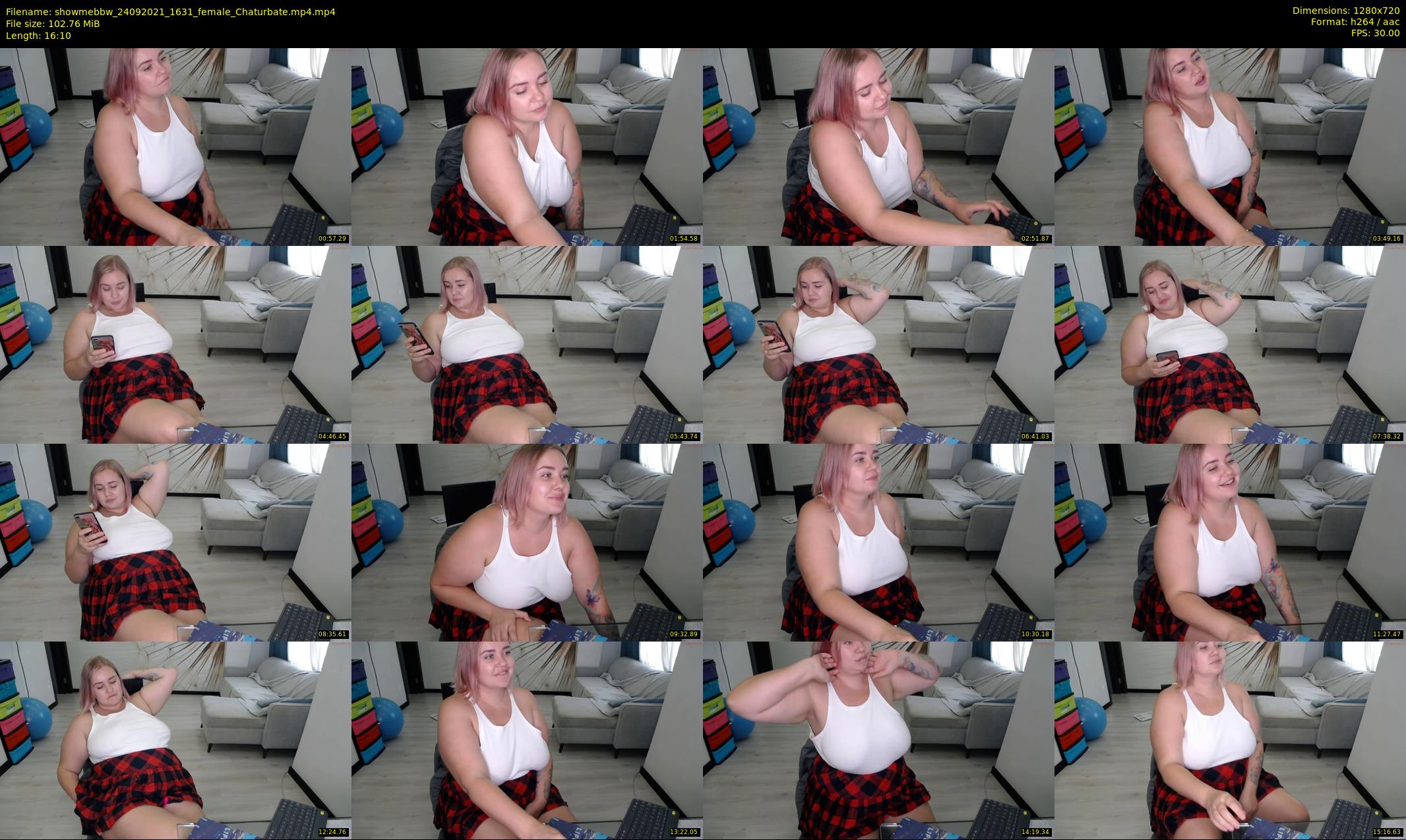 showmebbw — 17 minute Chaturbate female cam show recording, 720p, Sep 24, 2021
