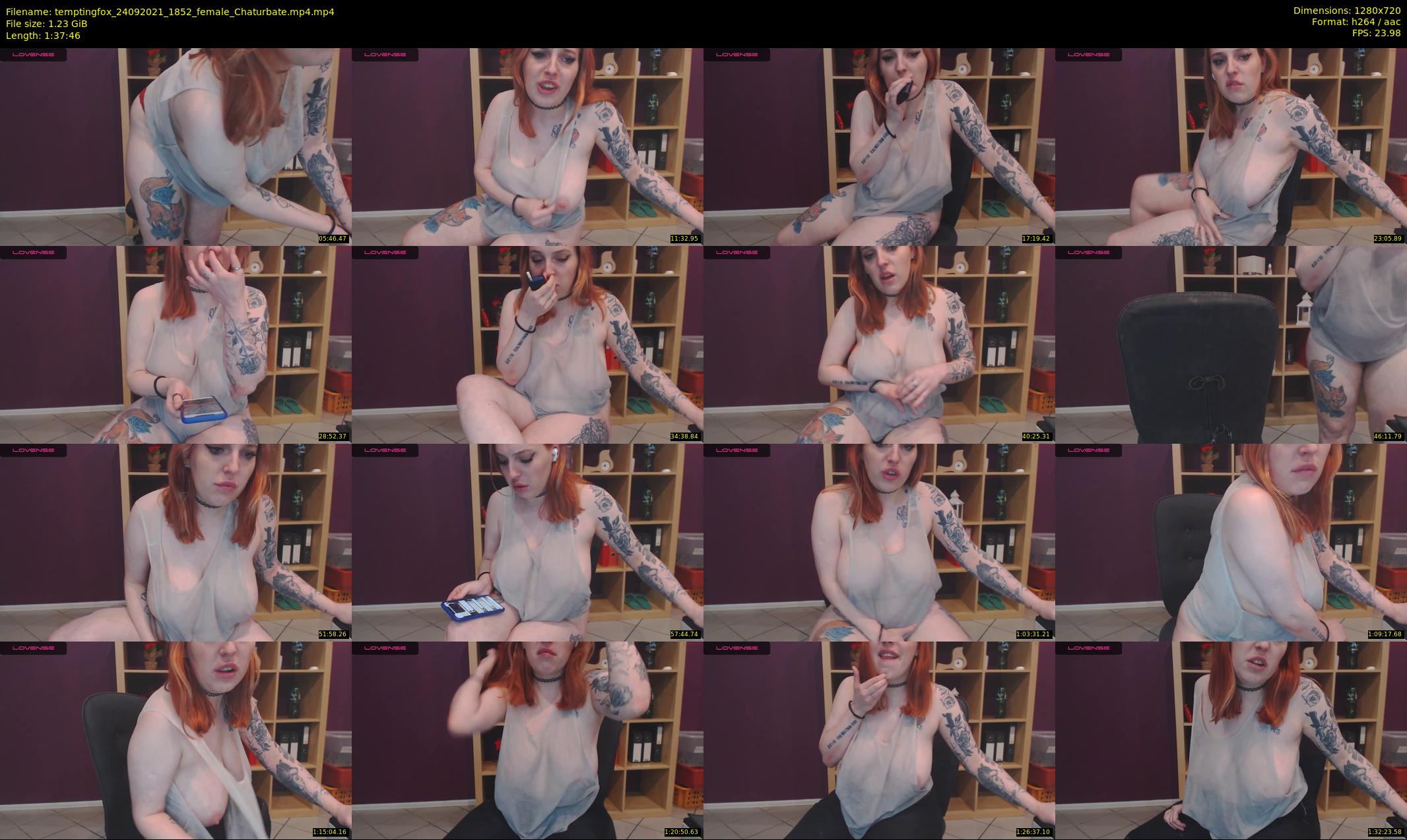 temptingfox — 98 minute Chaturbate female cam show recording, 720p, Sep 24, 2021