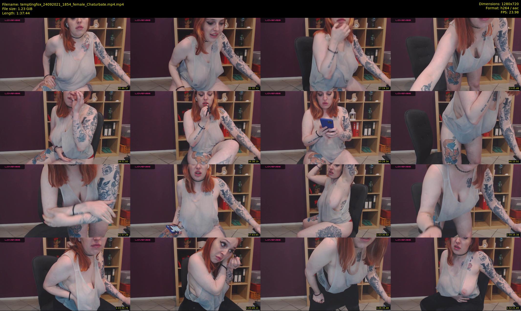 temptingfox — 98 minute Chaturbate female cam show recording, 720p, Sep 24, 2021