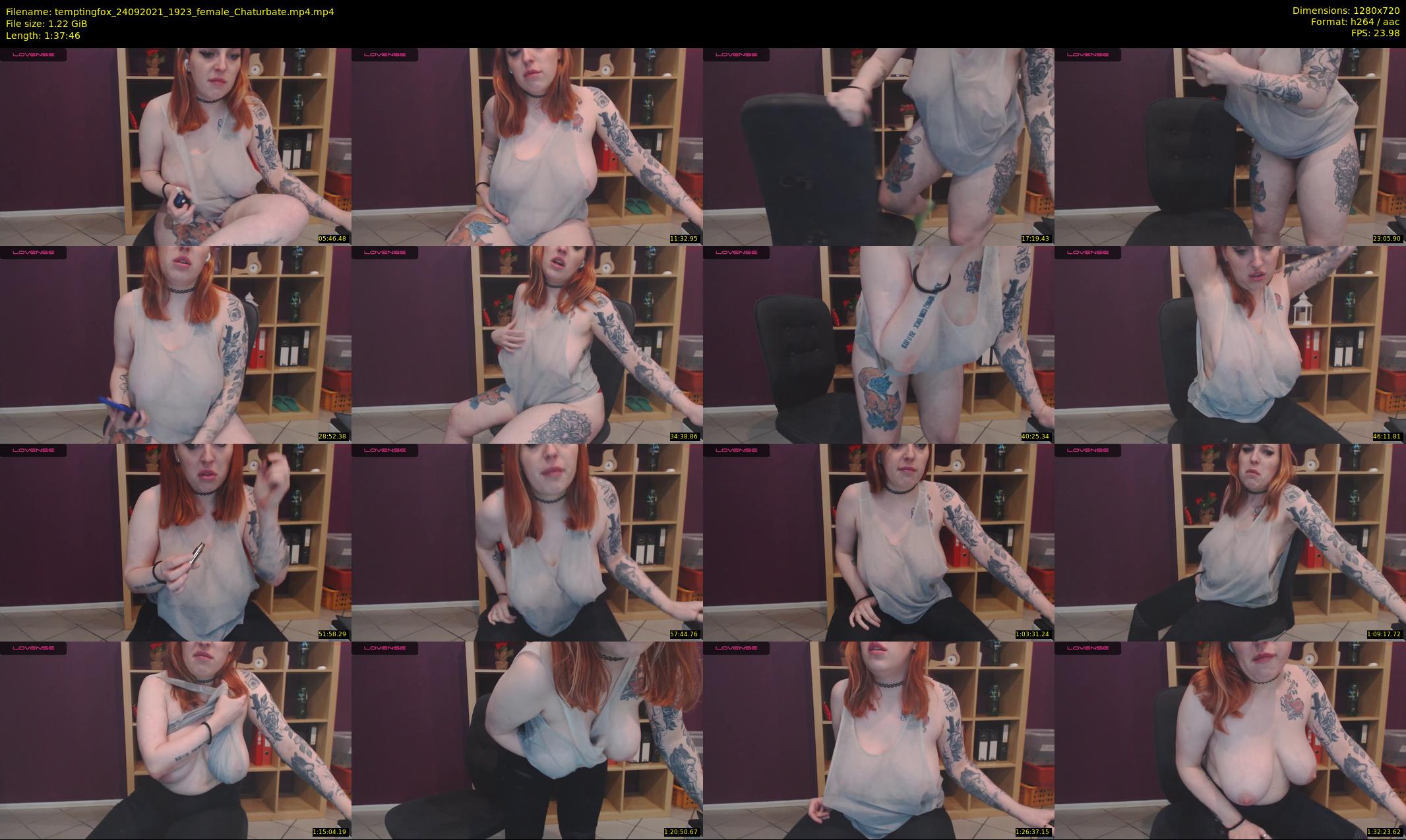temptingfox — 98 minute Chaturbate female cam show recording, 720p, Sep 24, 2021