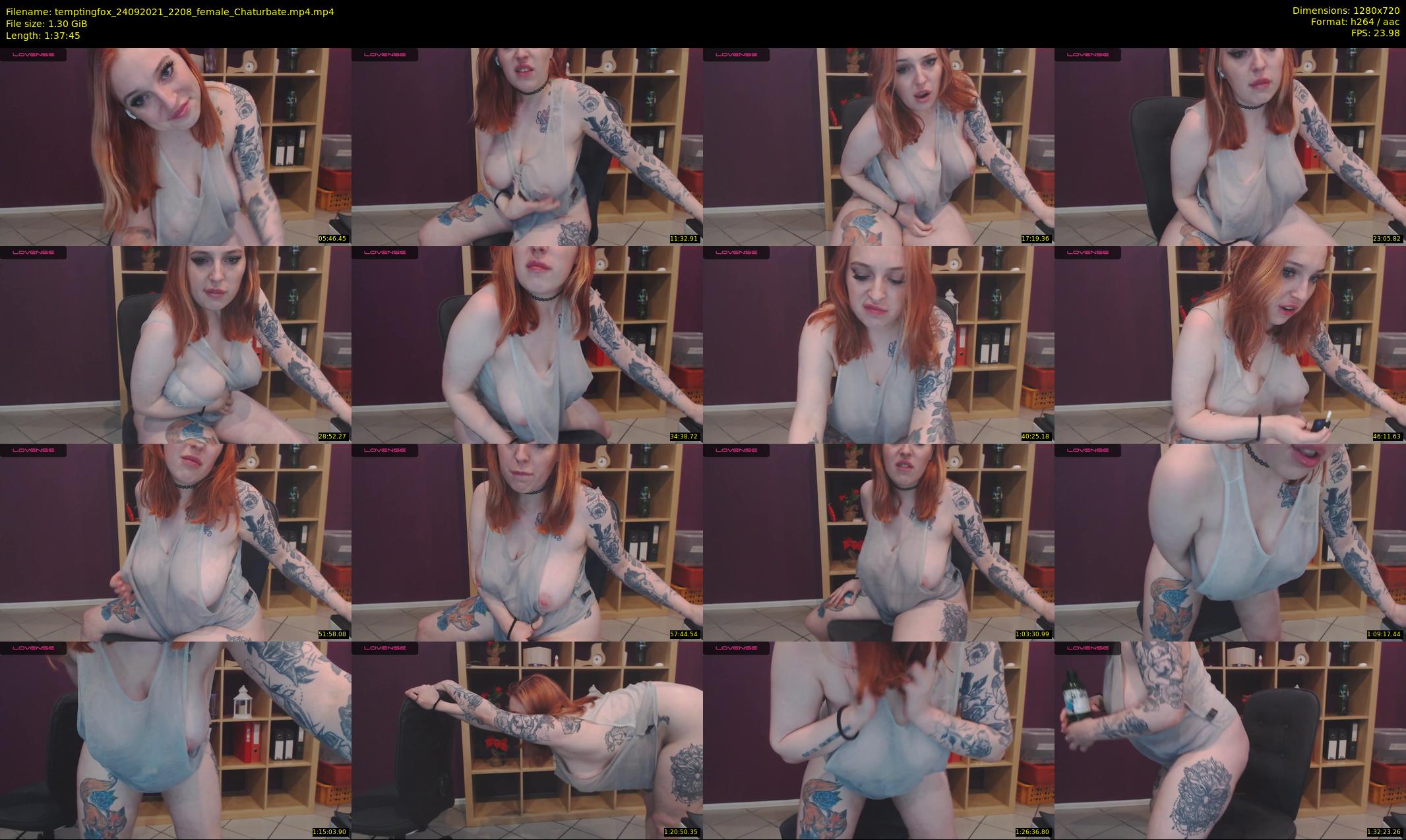 temptingfox — 98 minute Chaturbate female cam show recording, 720p, Sep 24, 2021