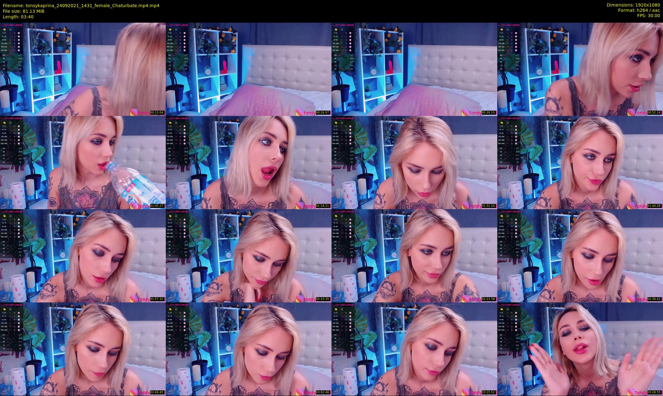 tonsykaprina — 4 minute Chaturbate couple cam show recording, 1080p, Sep 24, 2021