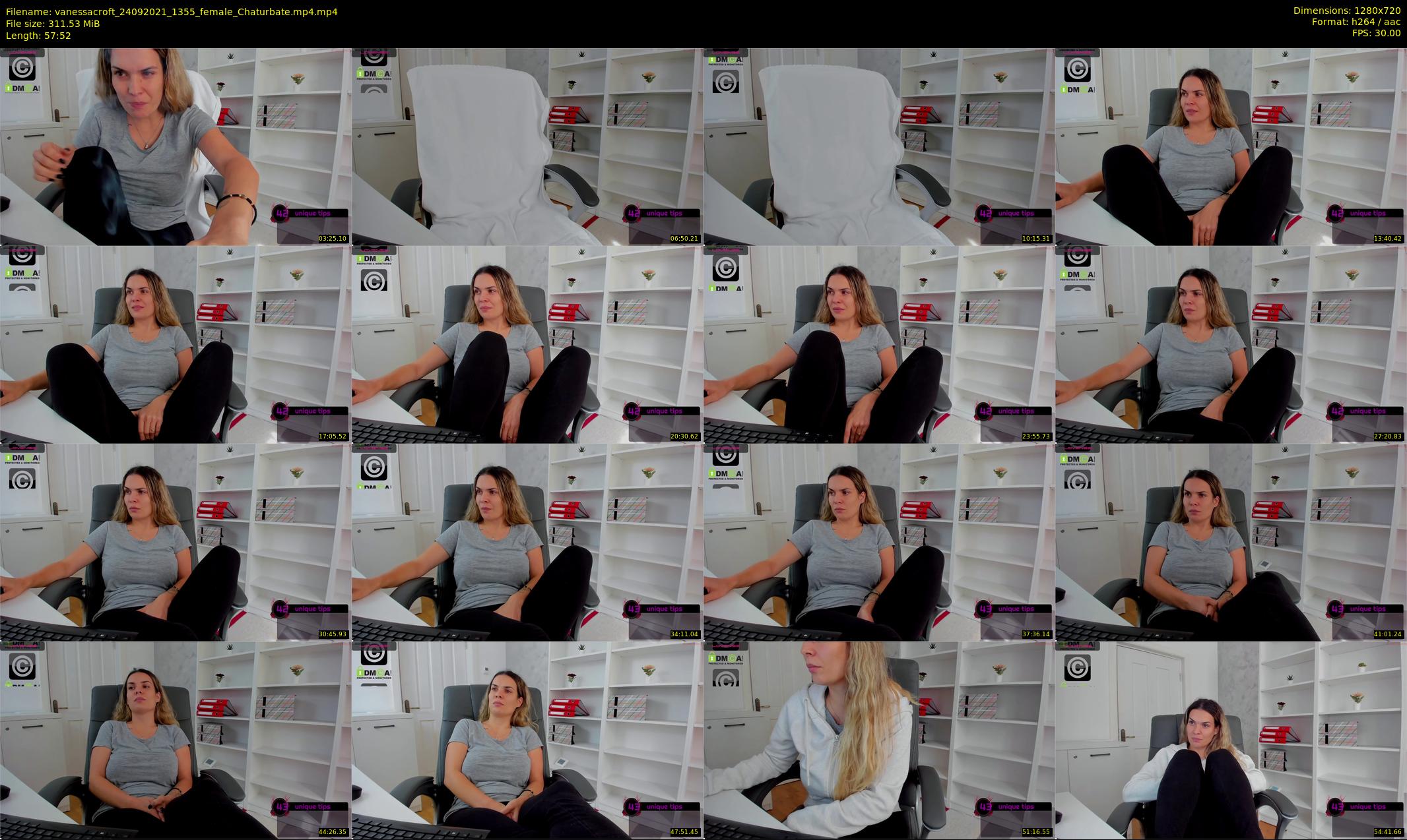 vanessacroft — 58 minute Chaturbate female cam show recording, 720p, Sep 24, 2021