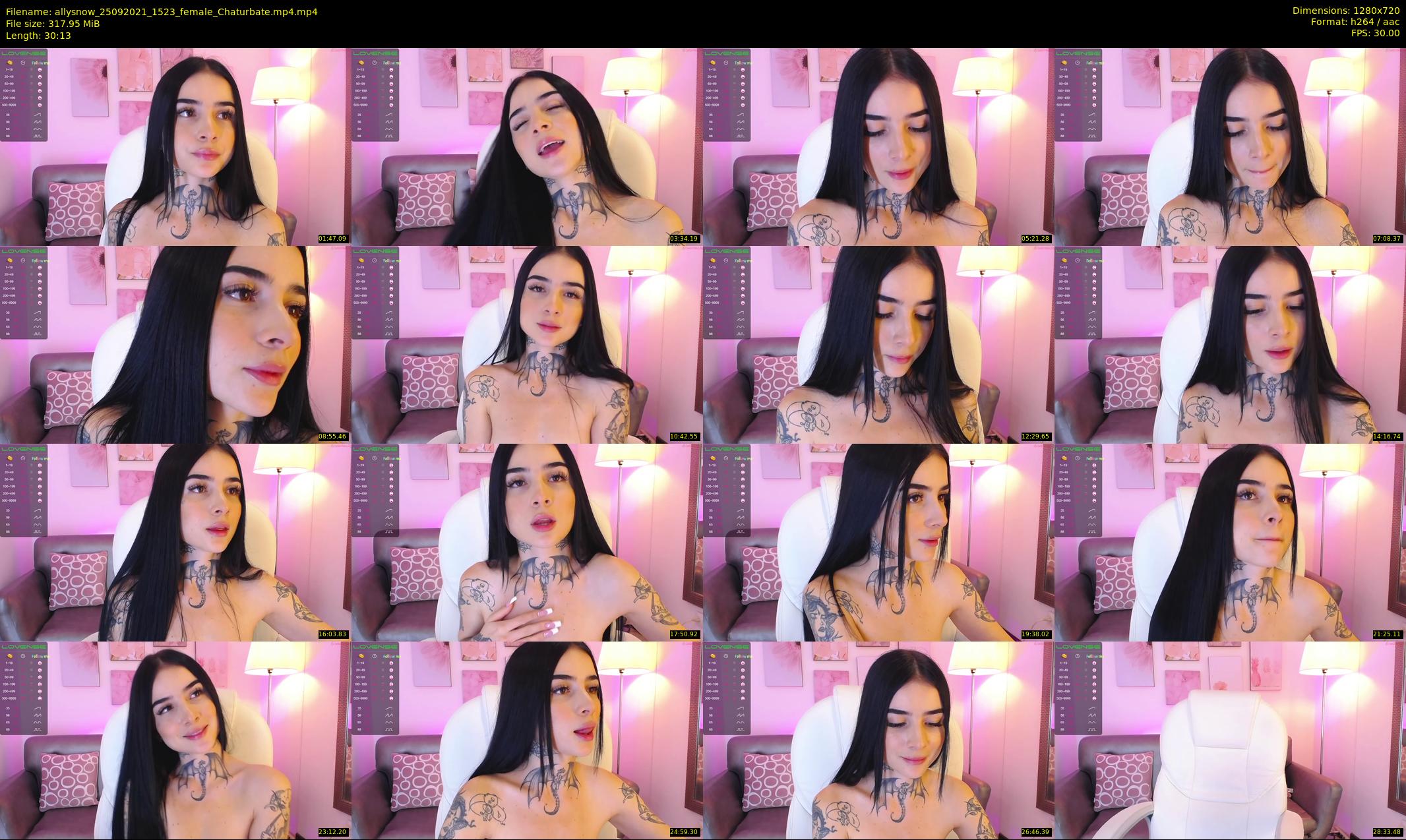allysnow — 31 minute Chaturbate female cam show recording, 720p, Sep 25, 2021