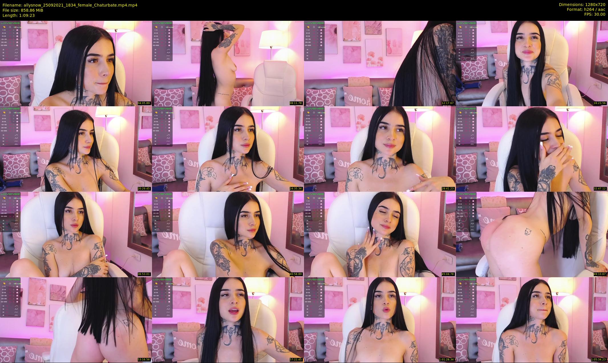 allysnow — 70 minute Chaturbate female cam show recording, 720p, Sep 25, 2021