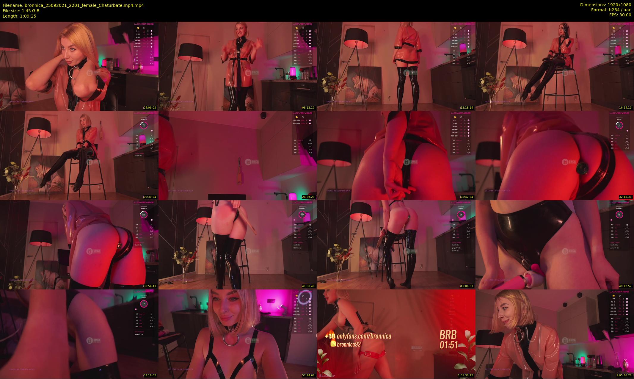 bronnica — 70 minute Chaturbate female cam show recording, 1080p, Sep 25, 2021