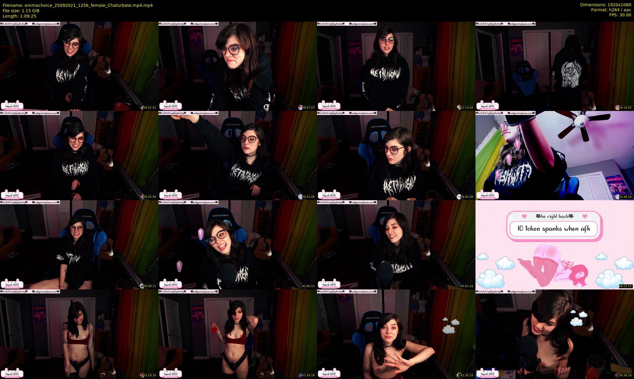 emmachoice — 70 minute Chaturbate female cam show recording, 1080p, Sep 25, 2021