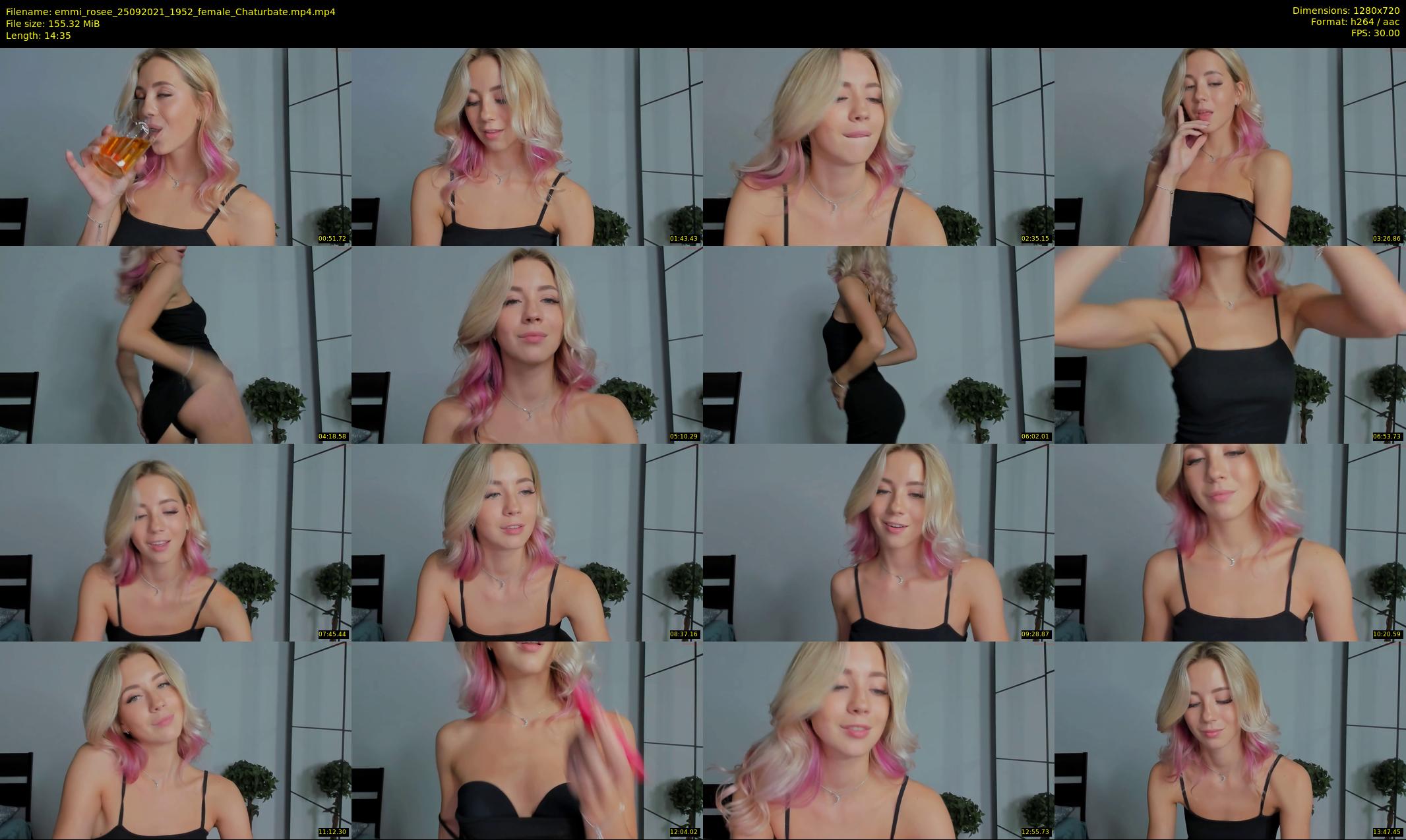 emmi_rosee — 15 minute Chaturbate female cam show recording, 720p, Sep 25, 2021