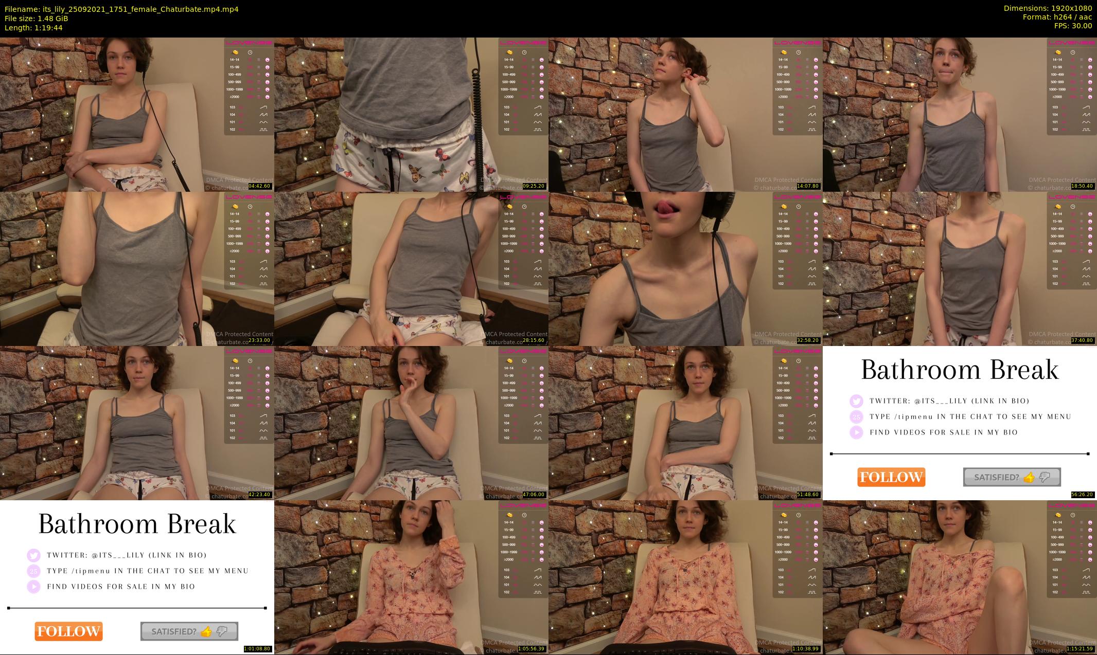 its_lily — 80 minute Chaturbate female cam show recording, 1080p, Sep 25, 2021
