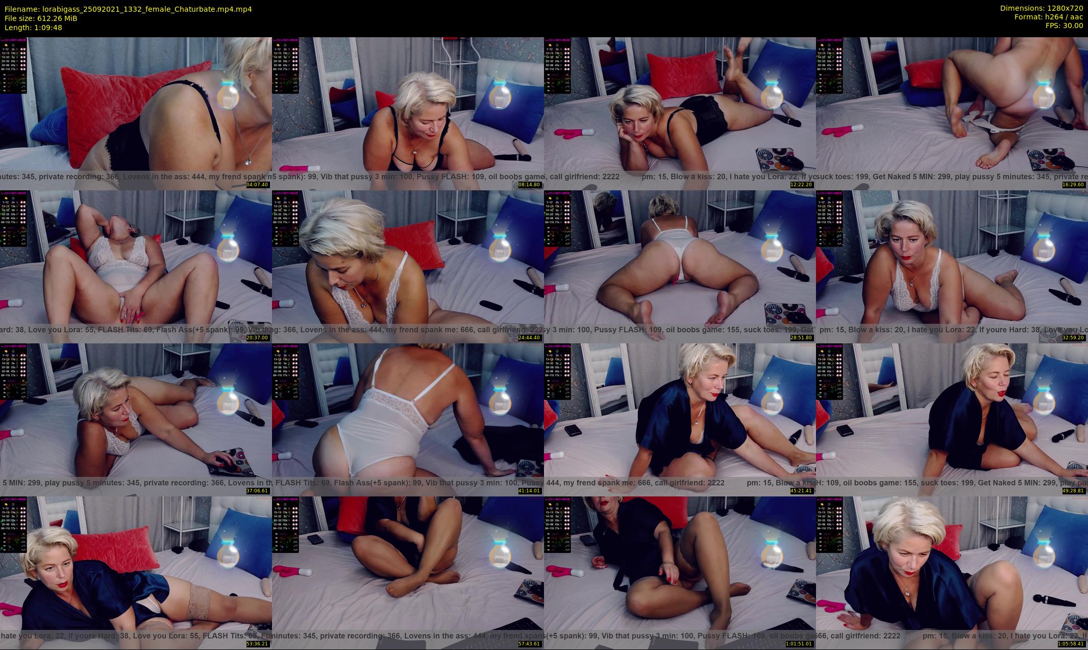 lorabigass — 70 minute Chaturbate female cam show recording, 720p, Sep 25, 2021
