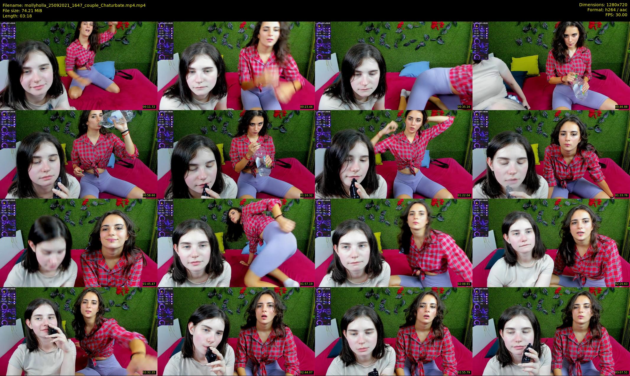 mollyholla — 4 minute Chaturbate couple cam show recording, 720p, Sep 25, 2021