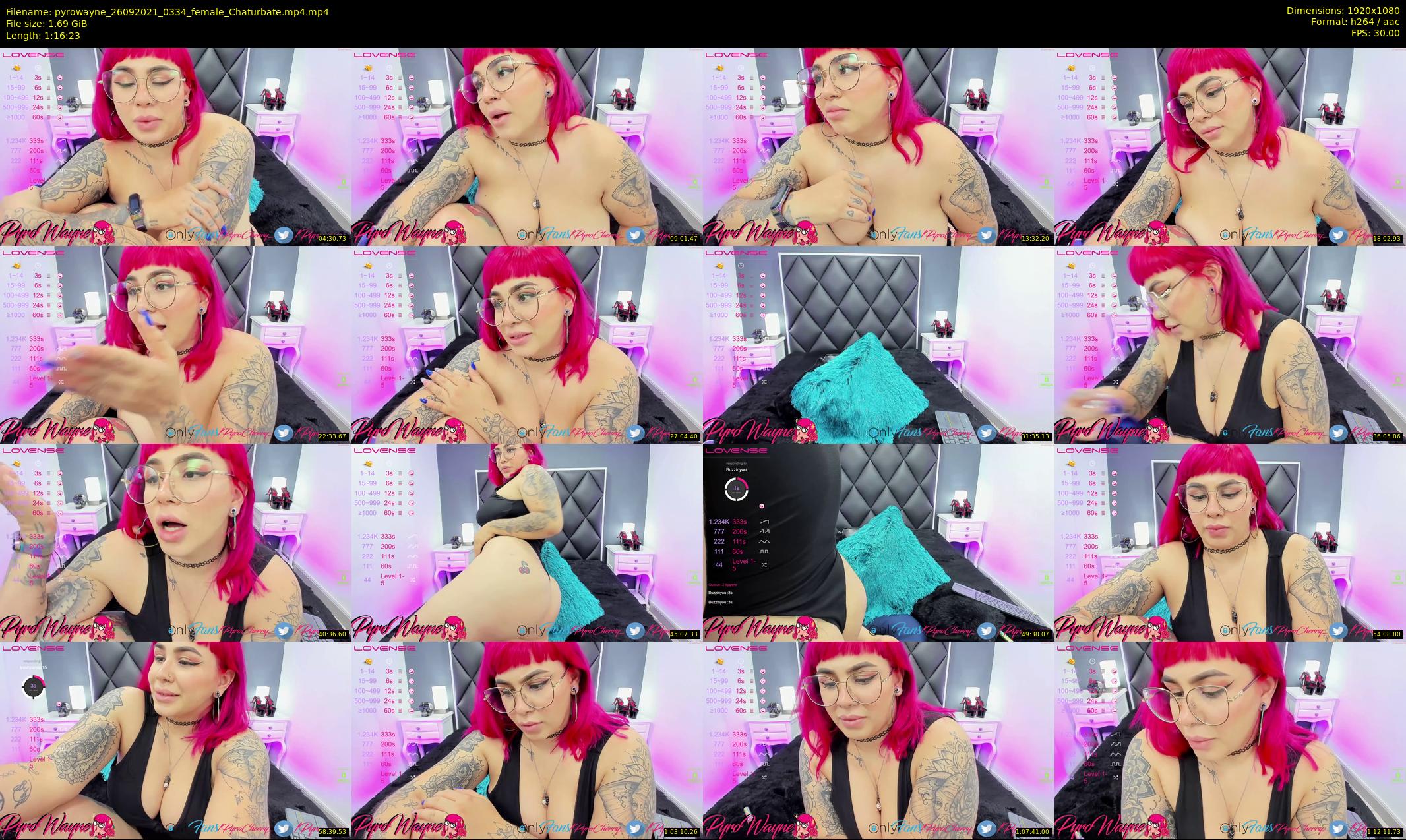 pyrowayne — 77 minute Chaturbate female cam show recording, 1080p, Sep 26, 2021