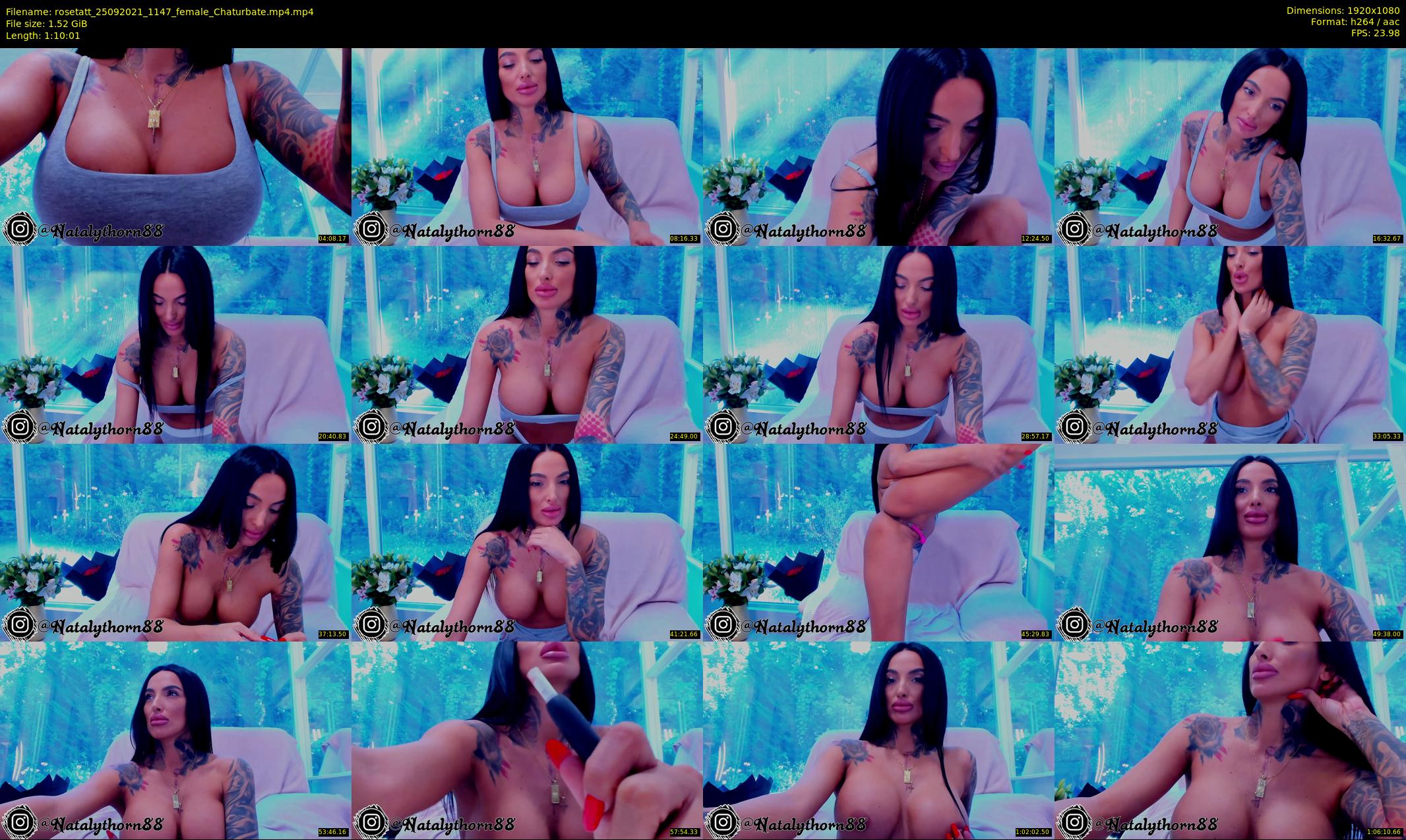 rosetatt — 71 minute Chaturbate female cam show recording, 1080p, Sep 25, 2021