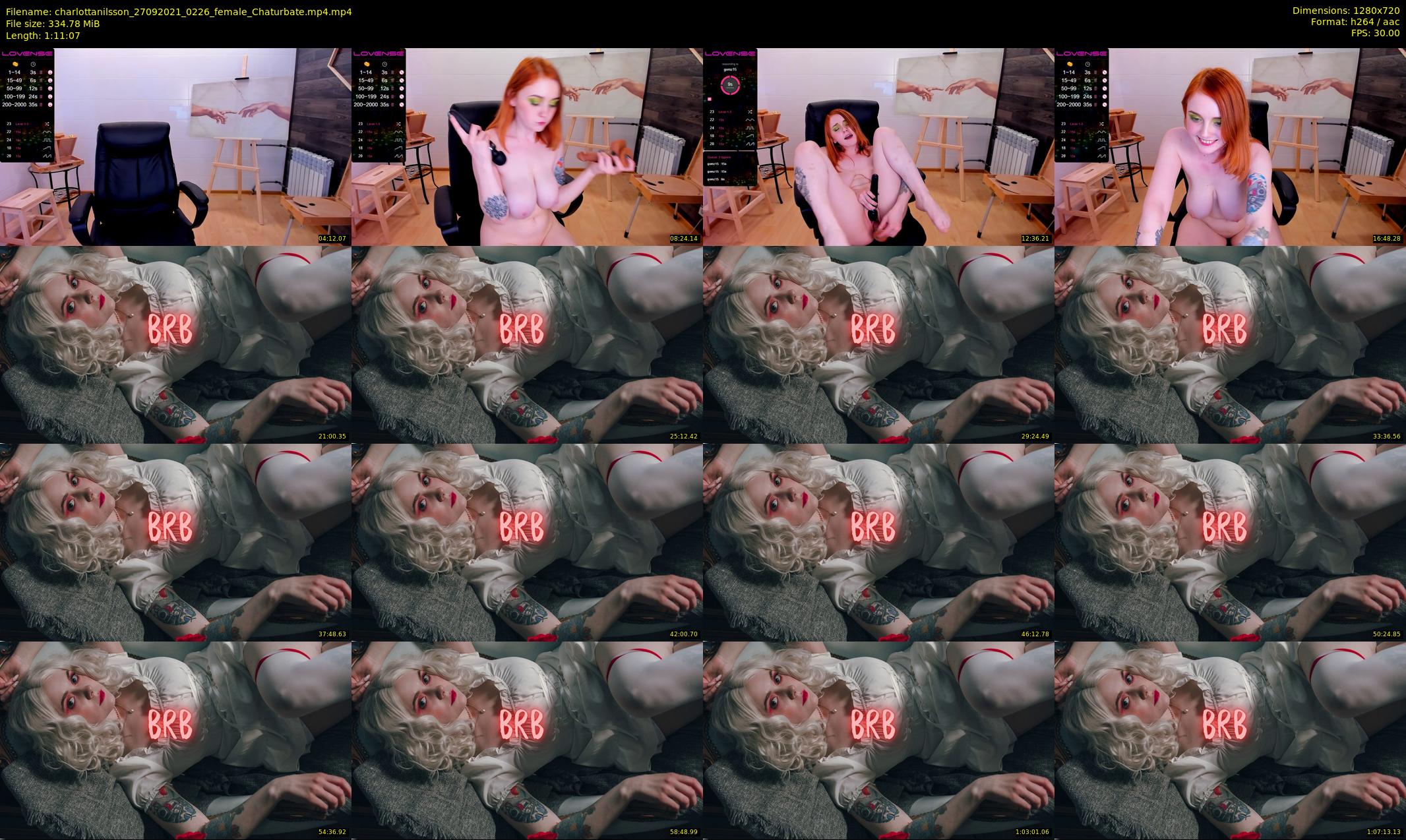 charlottanilsson — 72 minute Chaturbate female cam show recording, 720p, Sep 27, 2021