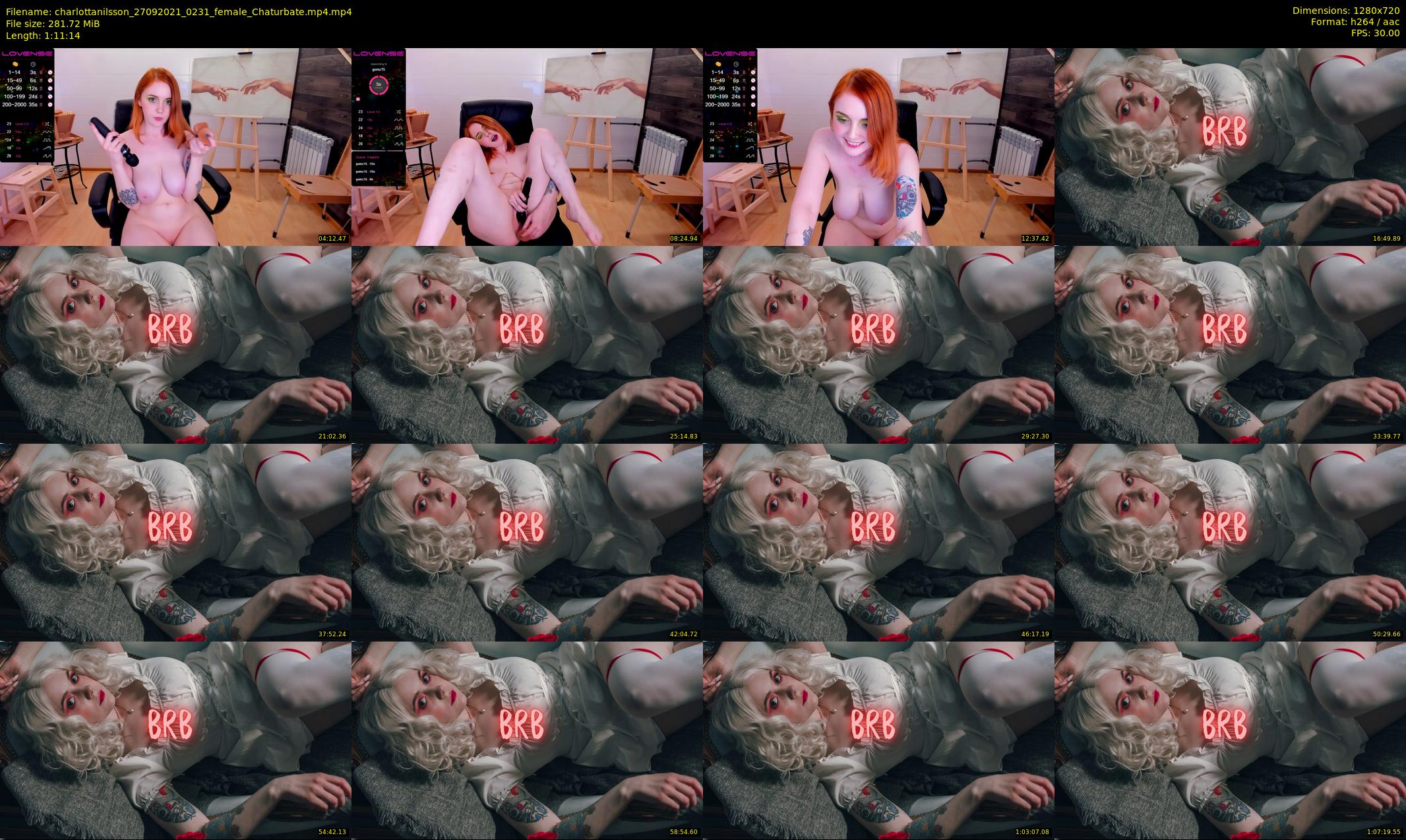 charlottanilsson — 72 minute Chaturbate female cam show recording, 720p, Sep 27, 2021
