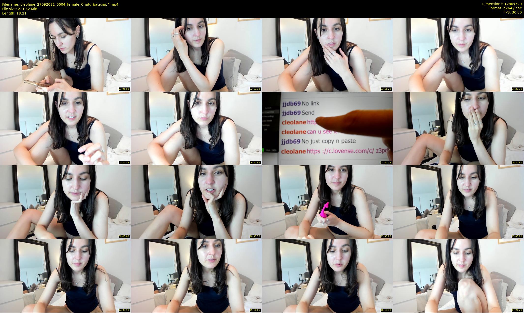 cleolane — 19 minute Chaturbate female cam show recording, 720p, Sep 27, 2021