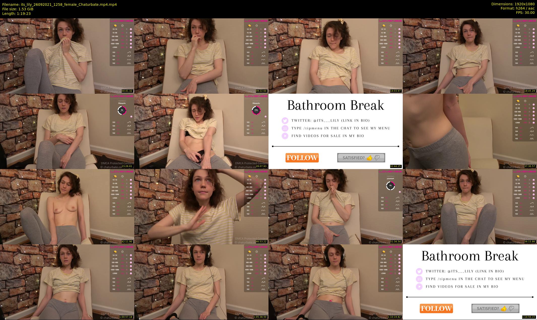 its_lily — 80 minute Chaturbate female cam show recording, 1080p, Sep 26, 2021