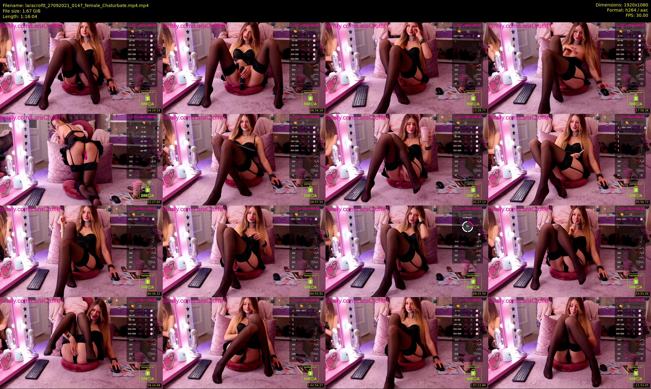 laracroftt — 77 minute Chaturbate female cam show recording, 1080p, Sep 27, 2021