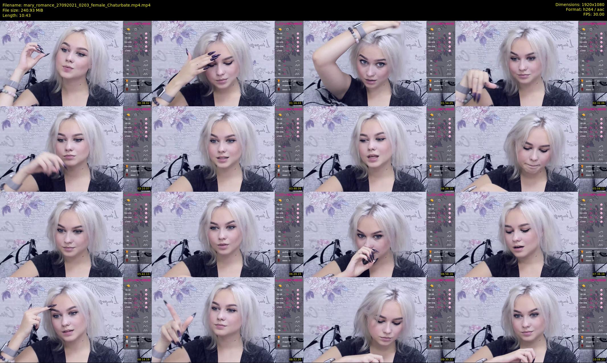 mary_romance — 11 minute Chaturbate female cam show recording, 1080p, Sep 27, 2021