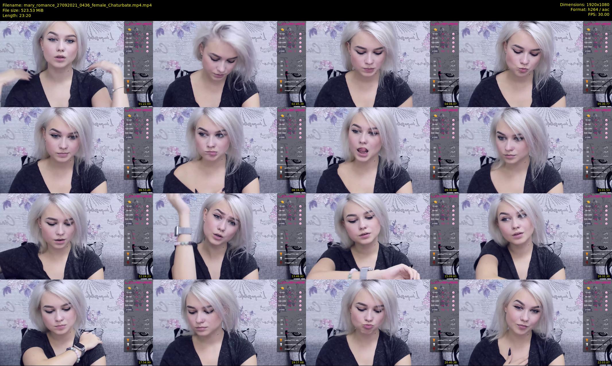 mary_romance — 24 minute Chaturbate female cam show recording, 1080p, Sep 27, 2021
