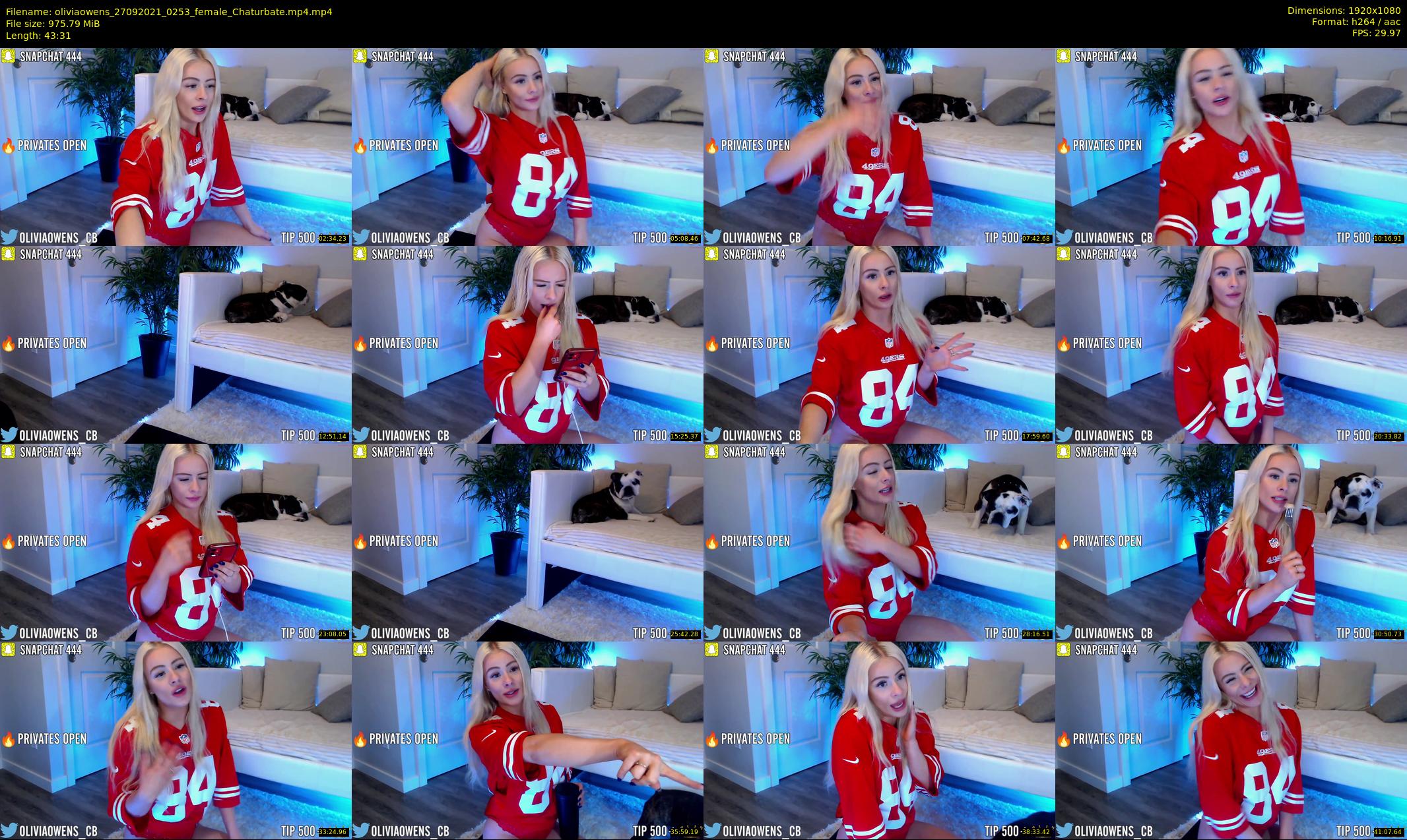 oliviaowens — 44 minute Chaturbate female cam show recording, 1080p, Sep 27, 2021