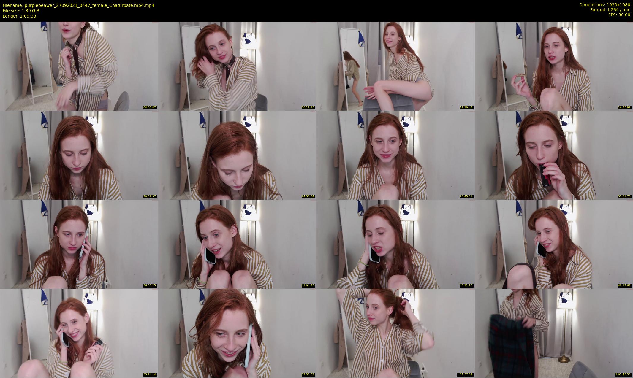 purplebeawer — 70 minute Chaturbate female cam show recording, 1080p, Sep 27, 2021