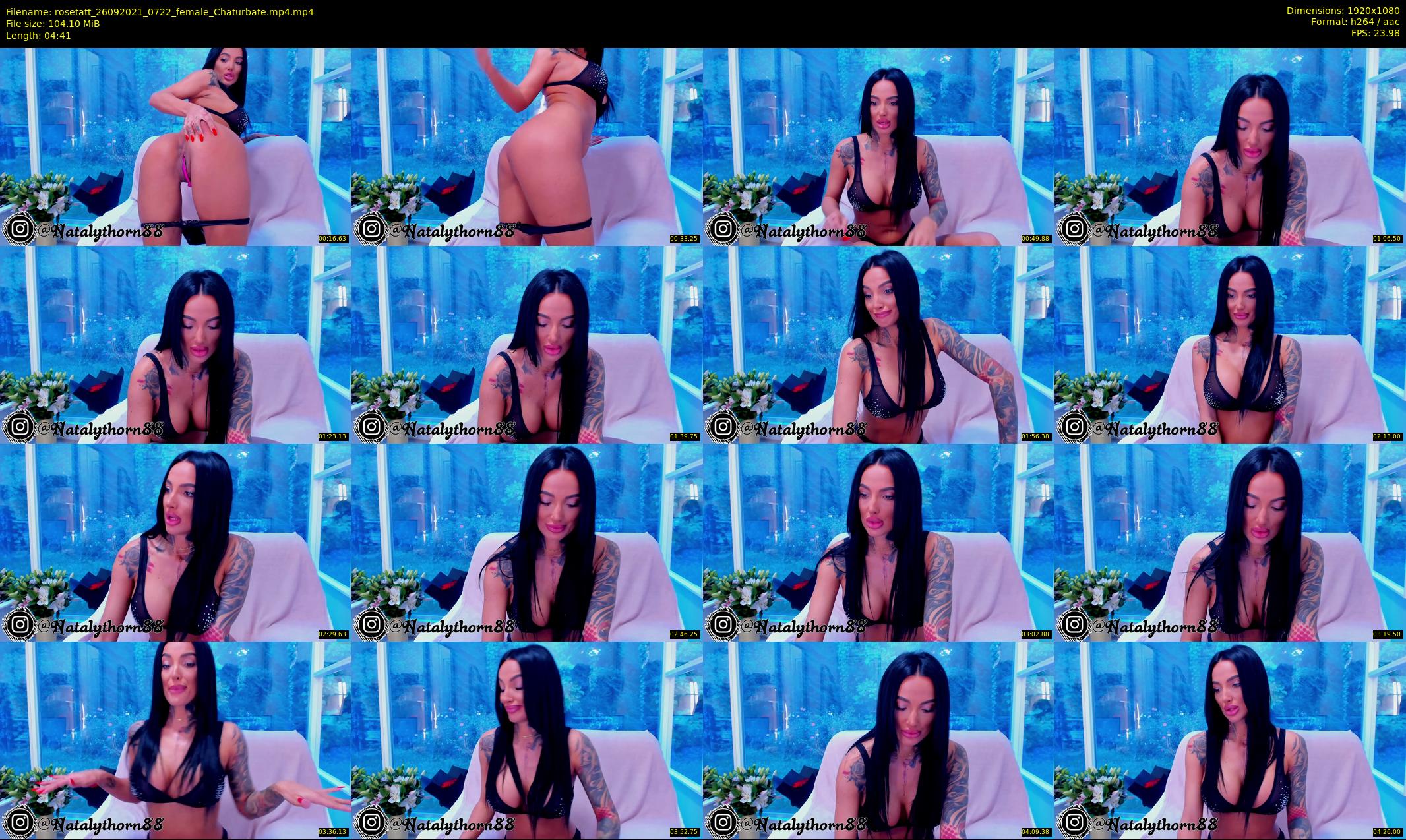 rosetatt — 5 minute Chaturbate female cam show recording, 1080p, Sep 26, 2021