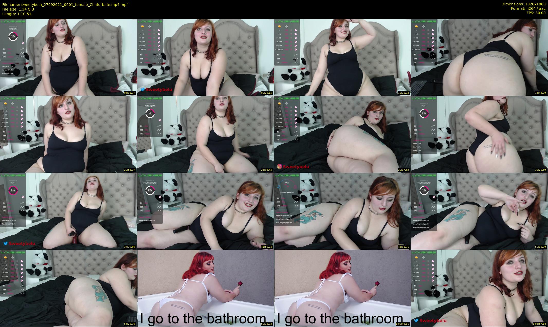 sweetybelu — 71 minute Chaturbate female cam show recording, 1080p, Sep 27, 2021