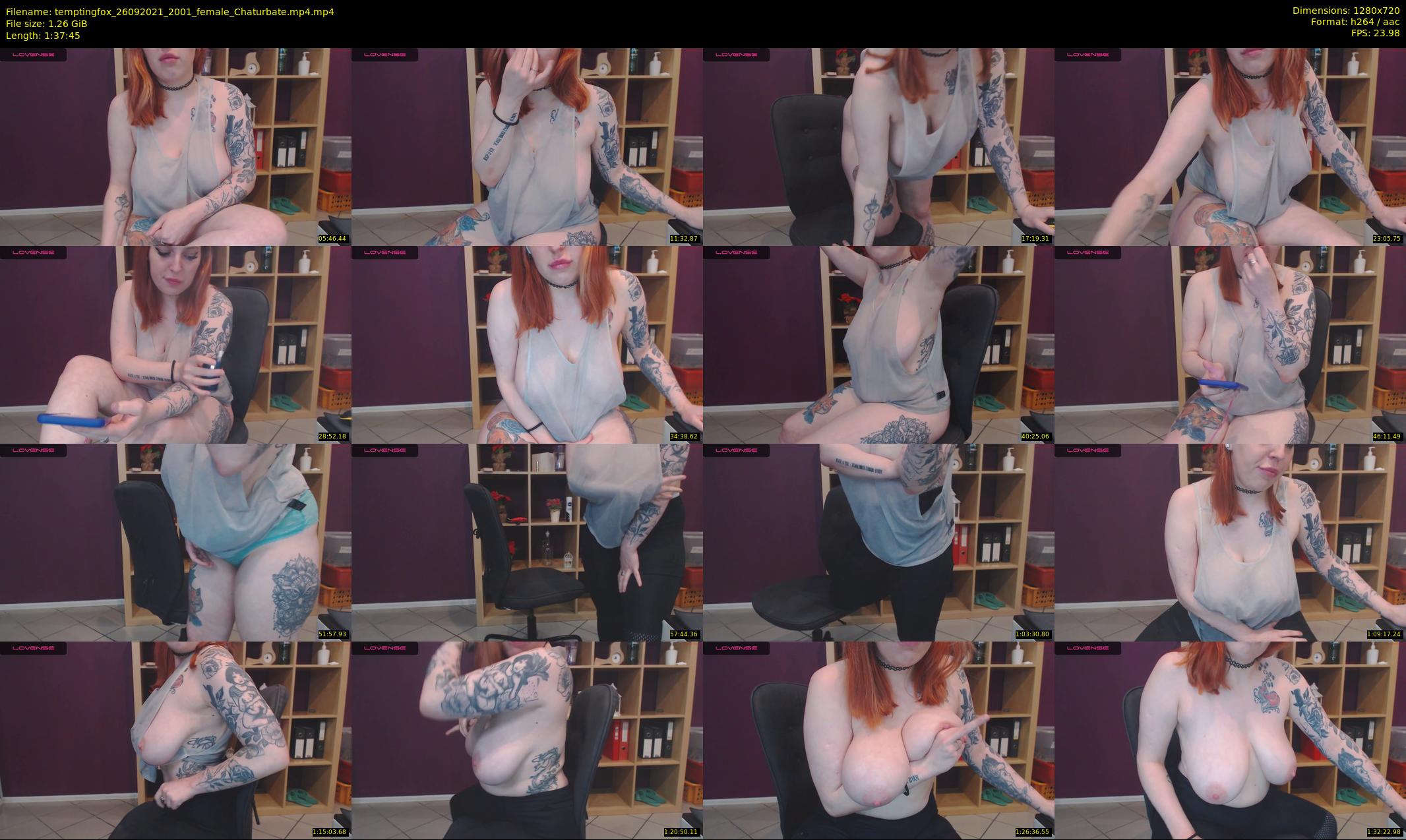 temptingfox — 98 minute Chaturbate female cam show recording, 720p, Sep 26, 2021