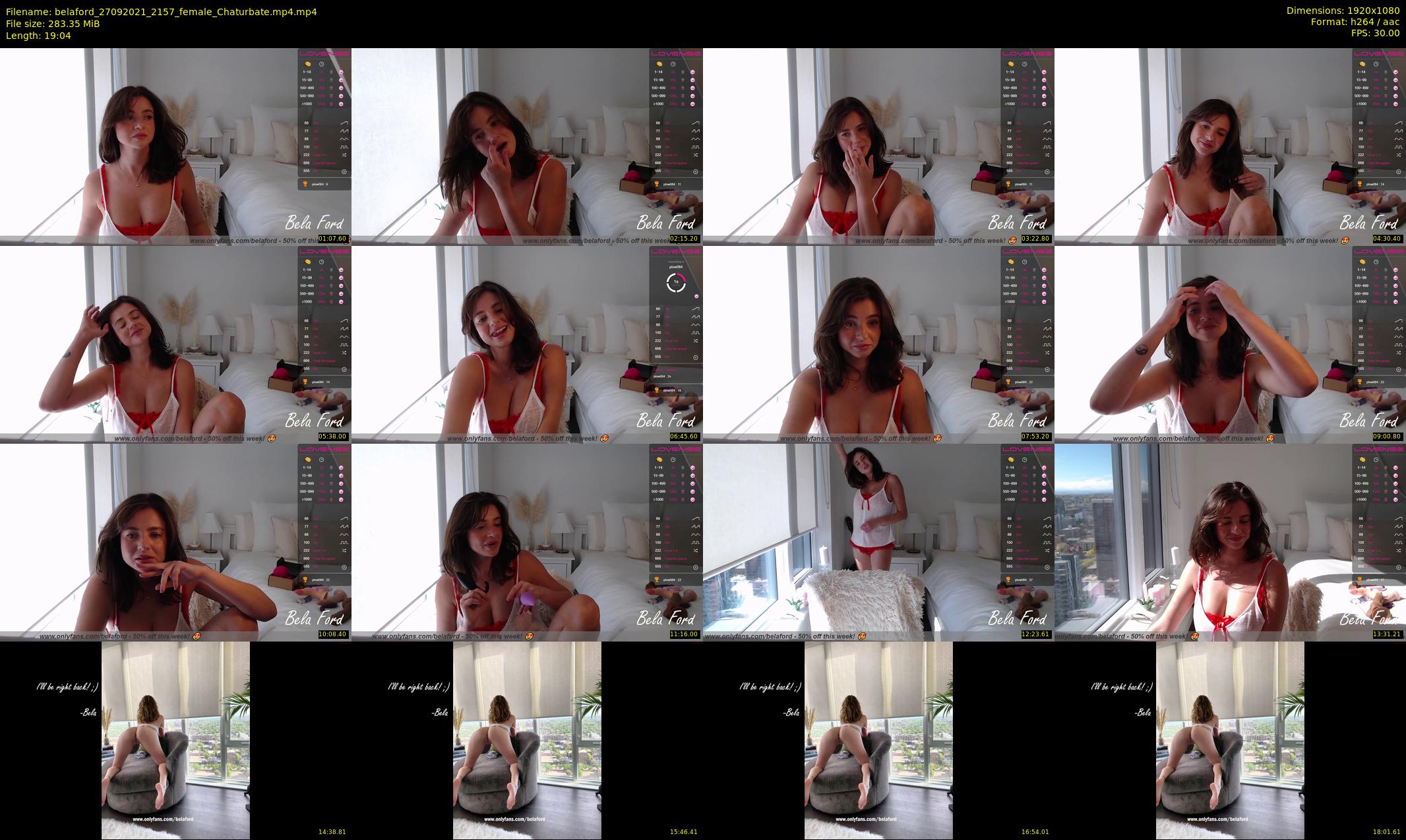 belaford — 20 minute Chaturbate female cam show recording, 1080p, Sep 27, 2021
