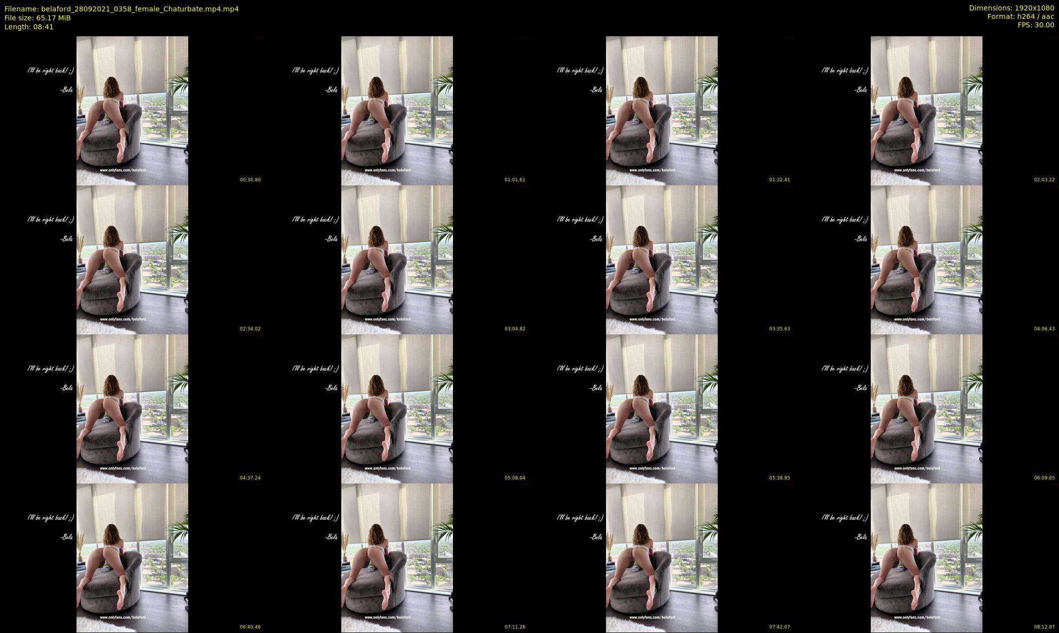 belaford — 9 minute Chaturbate female cam show recording, 1080p, Sep 28, 2021