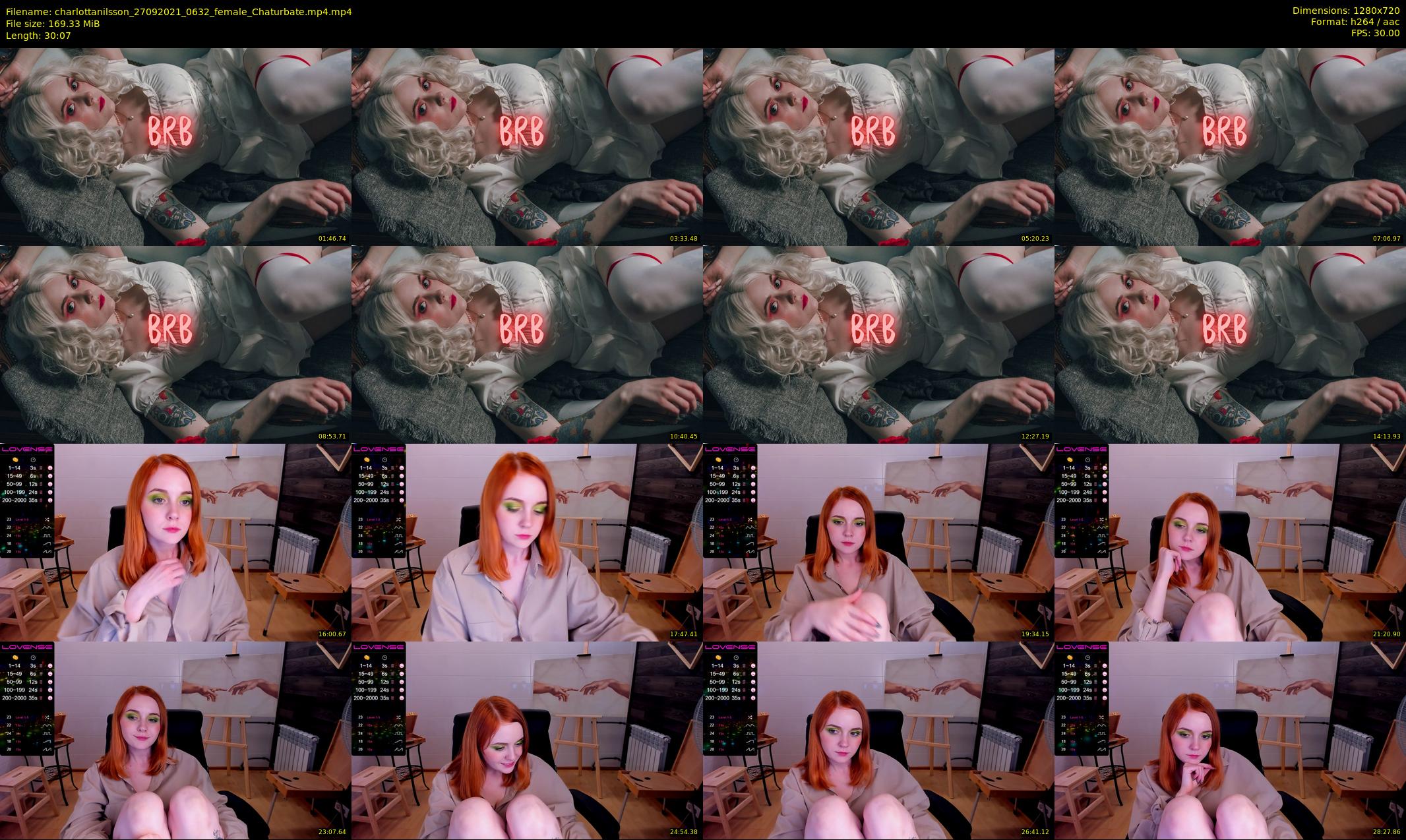 charlottanilsson — 31 minute Chaturbate female cam show recording, 720p, Sep 27, 2021