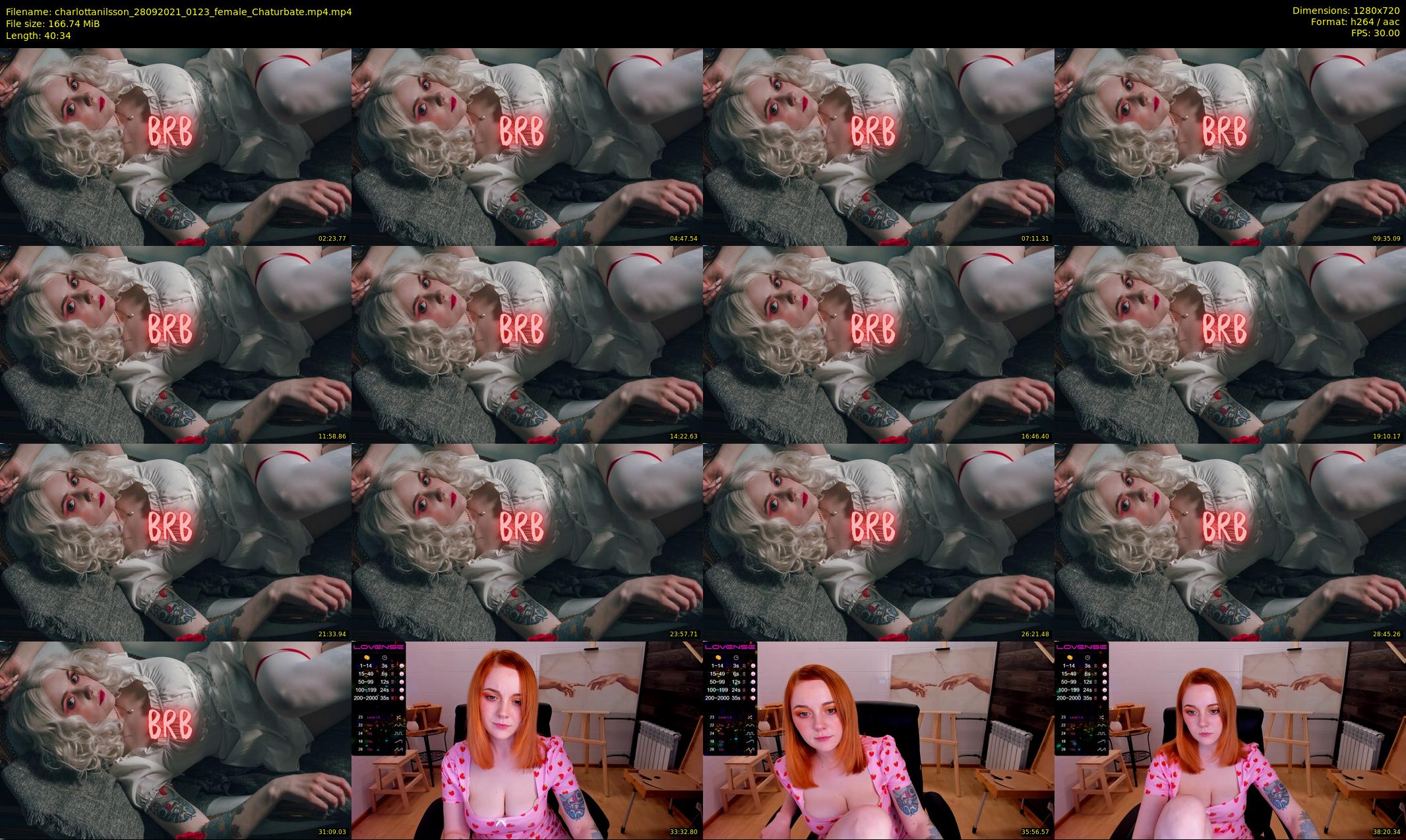 charlottanilsson — 41 minute Chaturbate female cam show recording, 720p, Sep 28, 2021