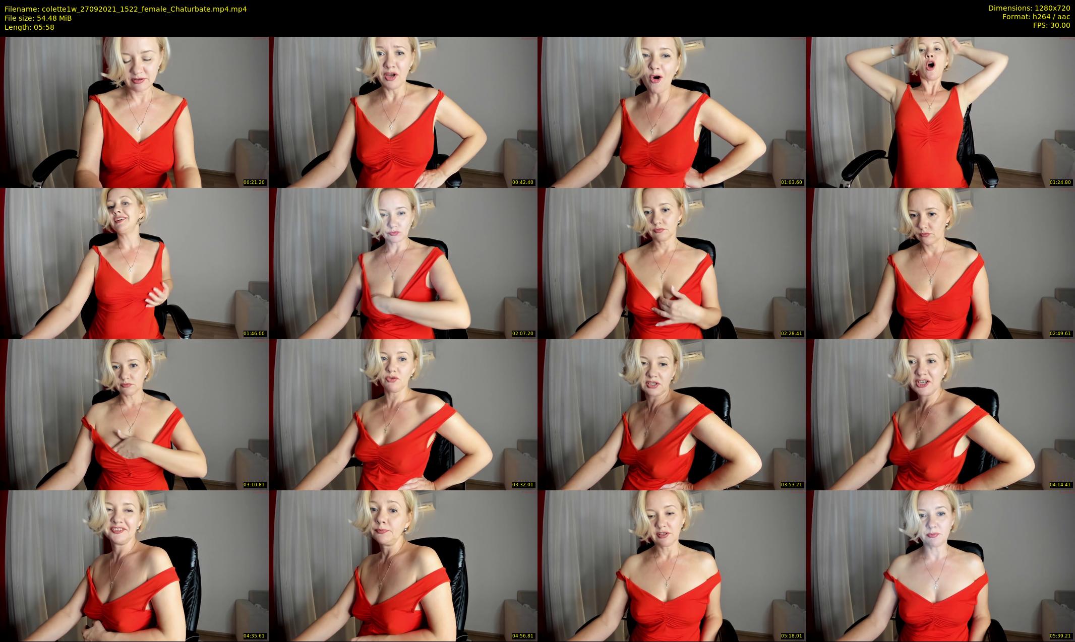 colette1w — 6 minute Chaturbate female cam show recording, 720p, Sep 27, 2021