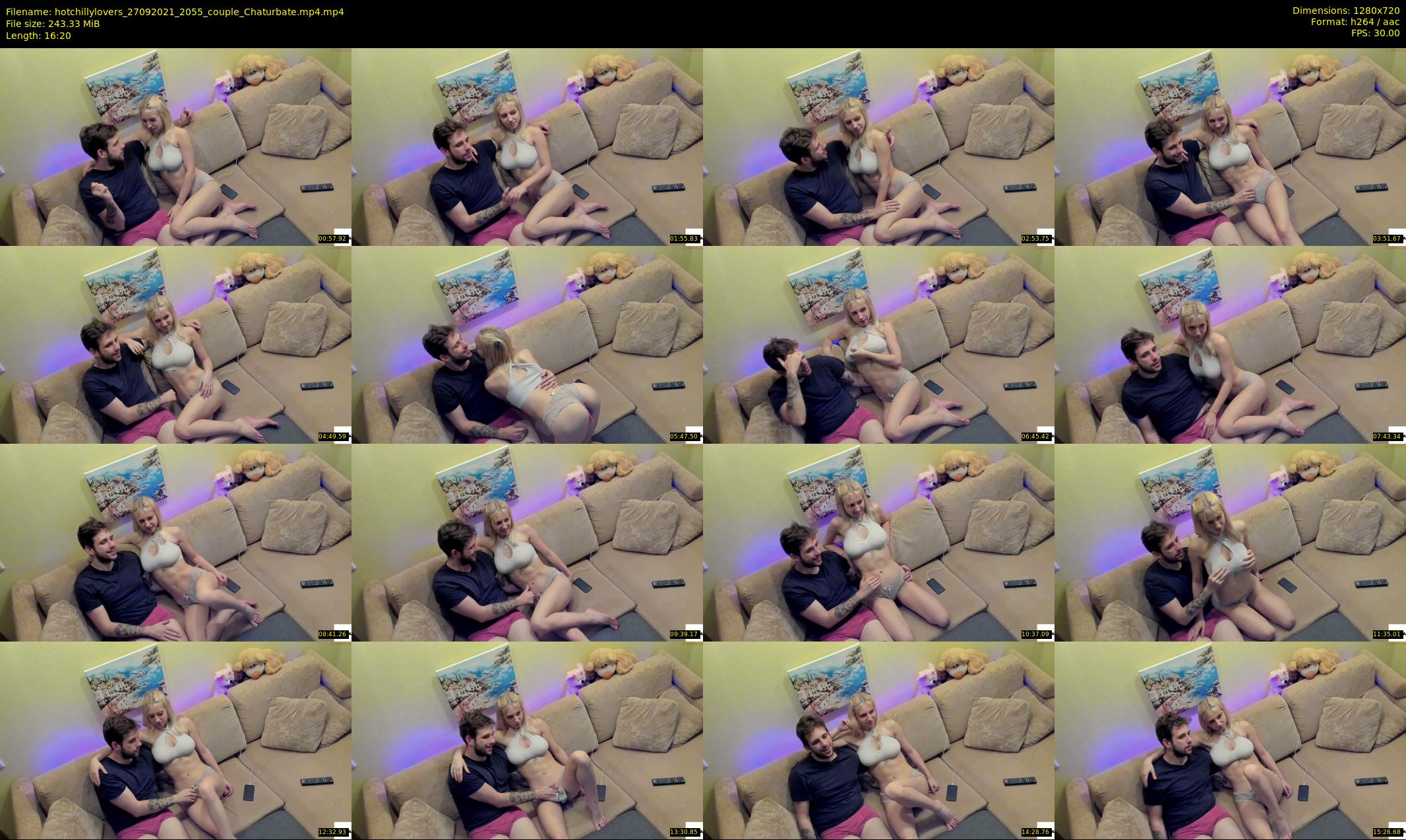 hotchillylovers — 17 minute Chaturbate couple cam show recording, 720p, Sep 27, 2021