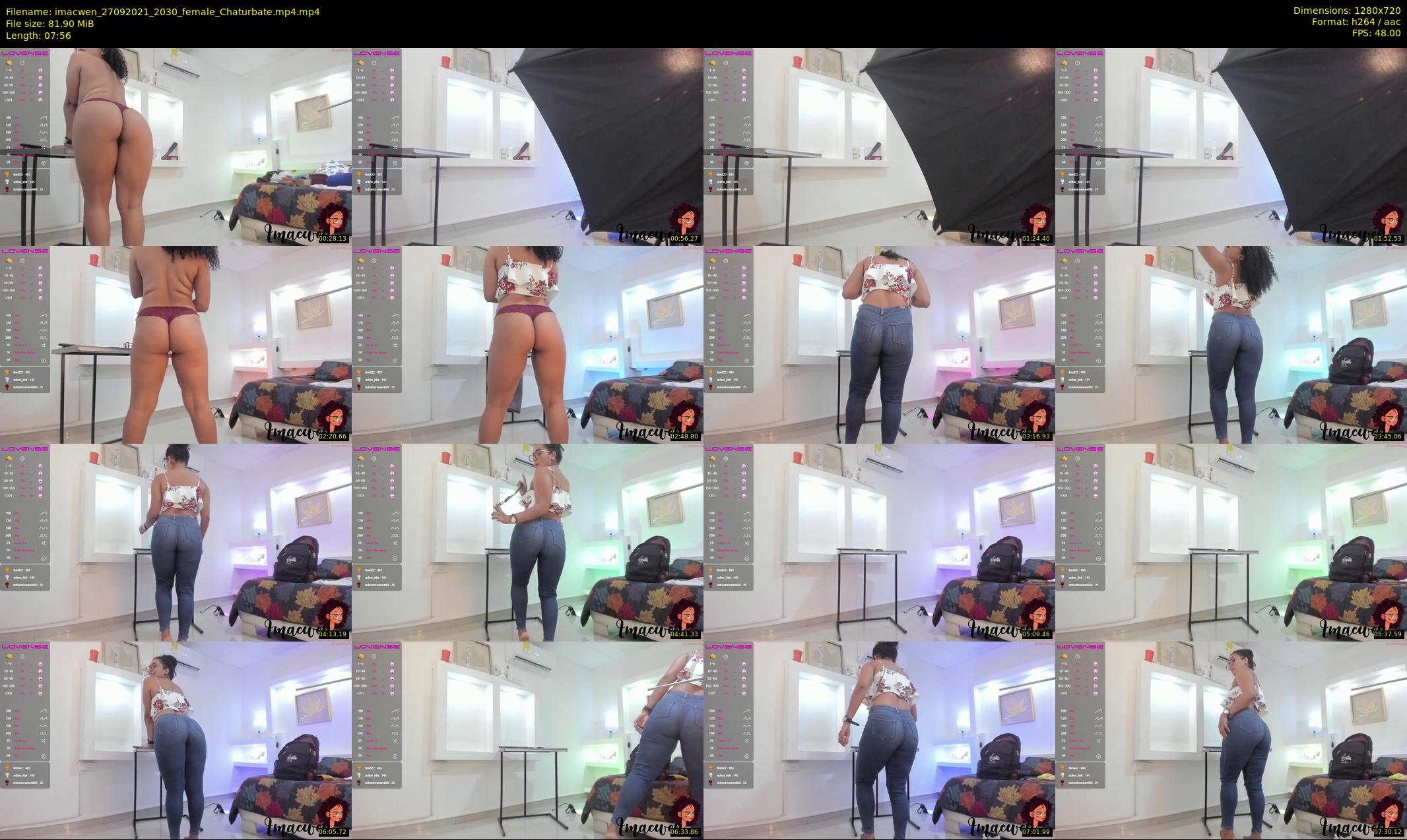 imacwen — 8 minute Chaturbate female cam show recording, 720p, Sep 27, 2021