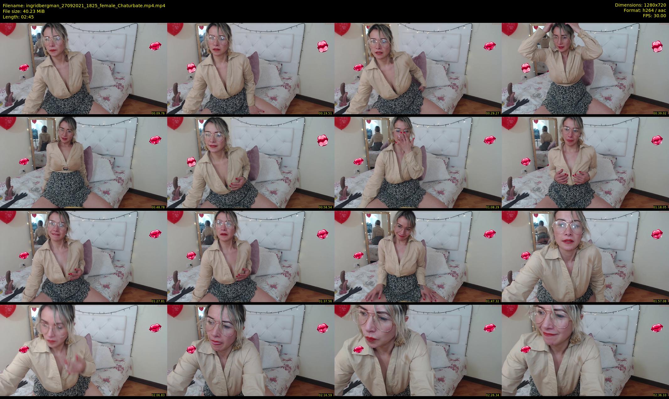 ingridbergman — 3 minute Chaturbate female cam show recording, 720p, Sep 27, 2021