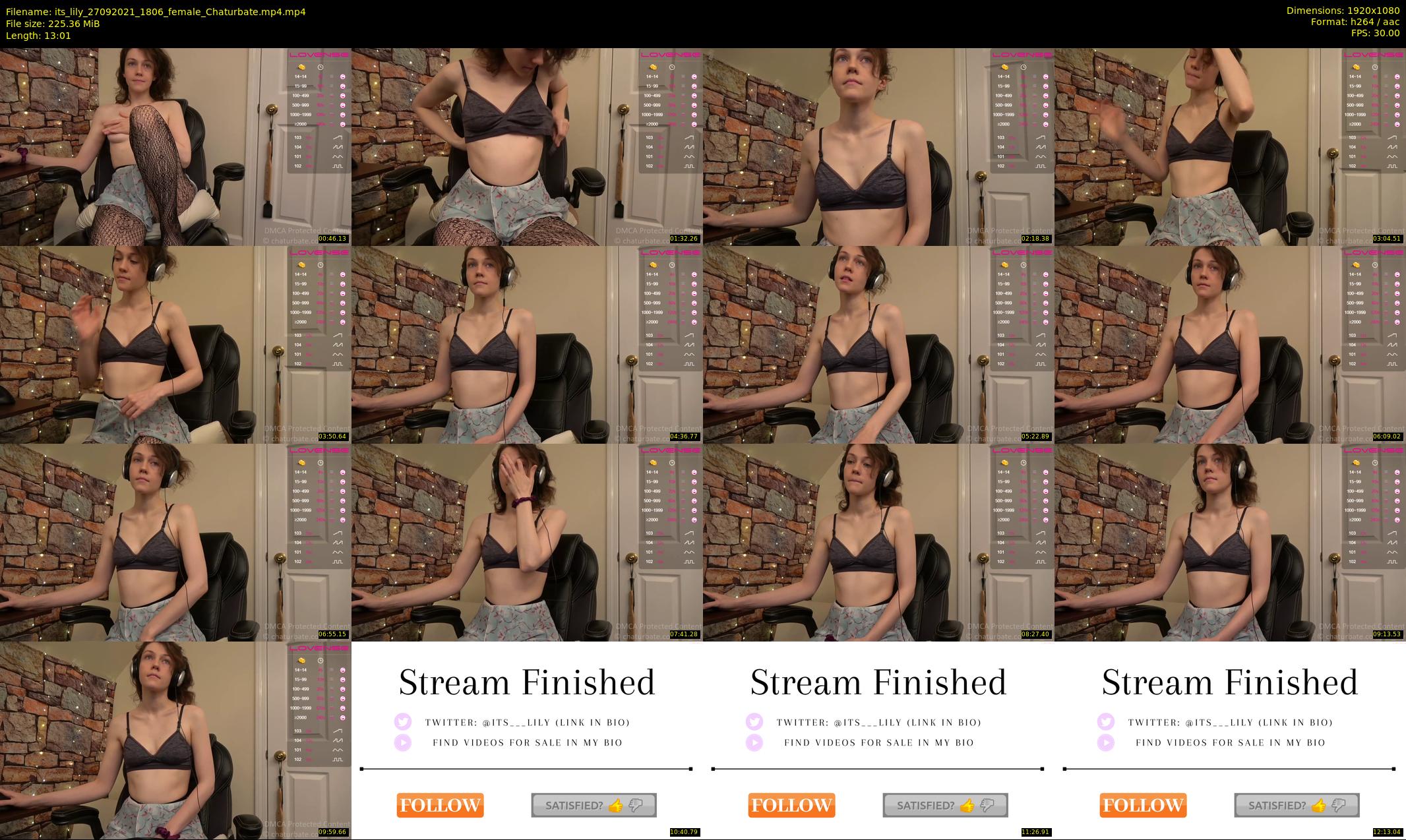 its_lily — 14 minute Chaturbate female cam show recording, 1080p, Sep 27, 2021