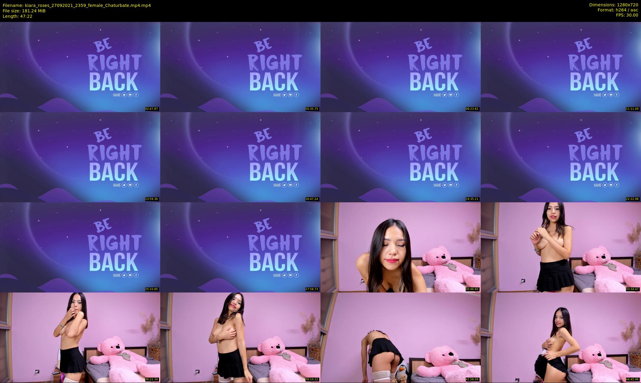 kiara_roses — 48 minute Chaturbate female cam show recording, 720p, Sep 27, 2021