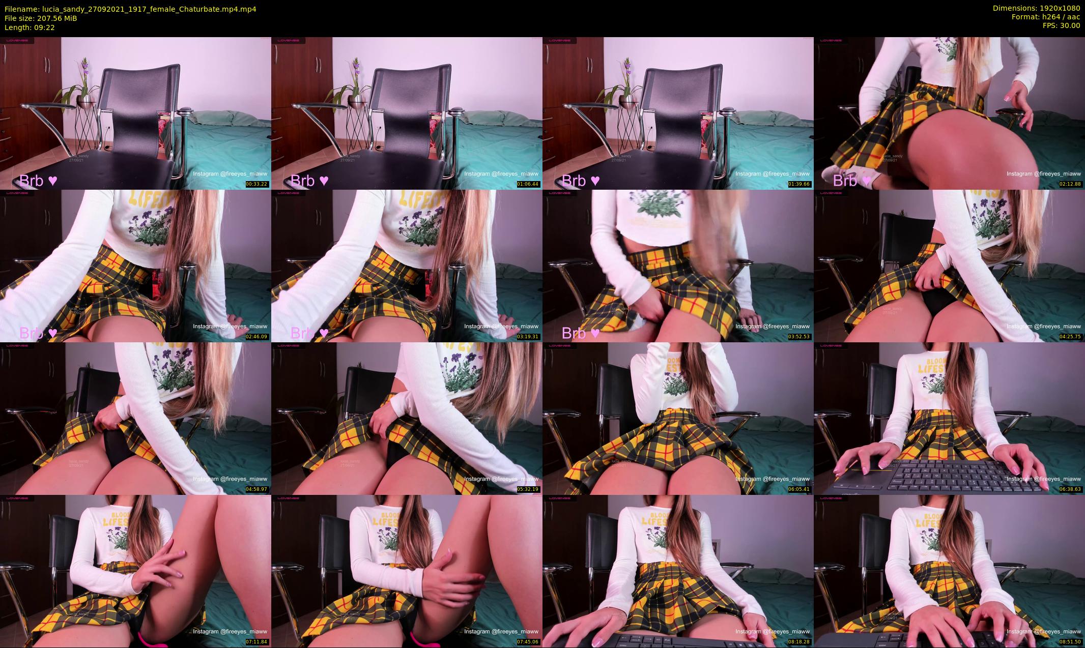 lucia_sandy — 10 minute Chaturbate female cam show recording, 1080p, Sep 27, 2021