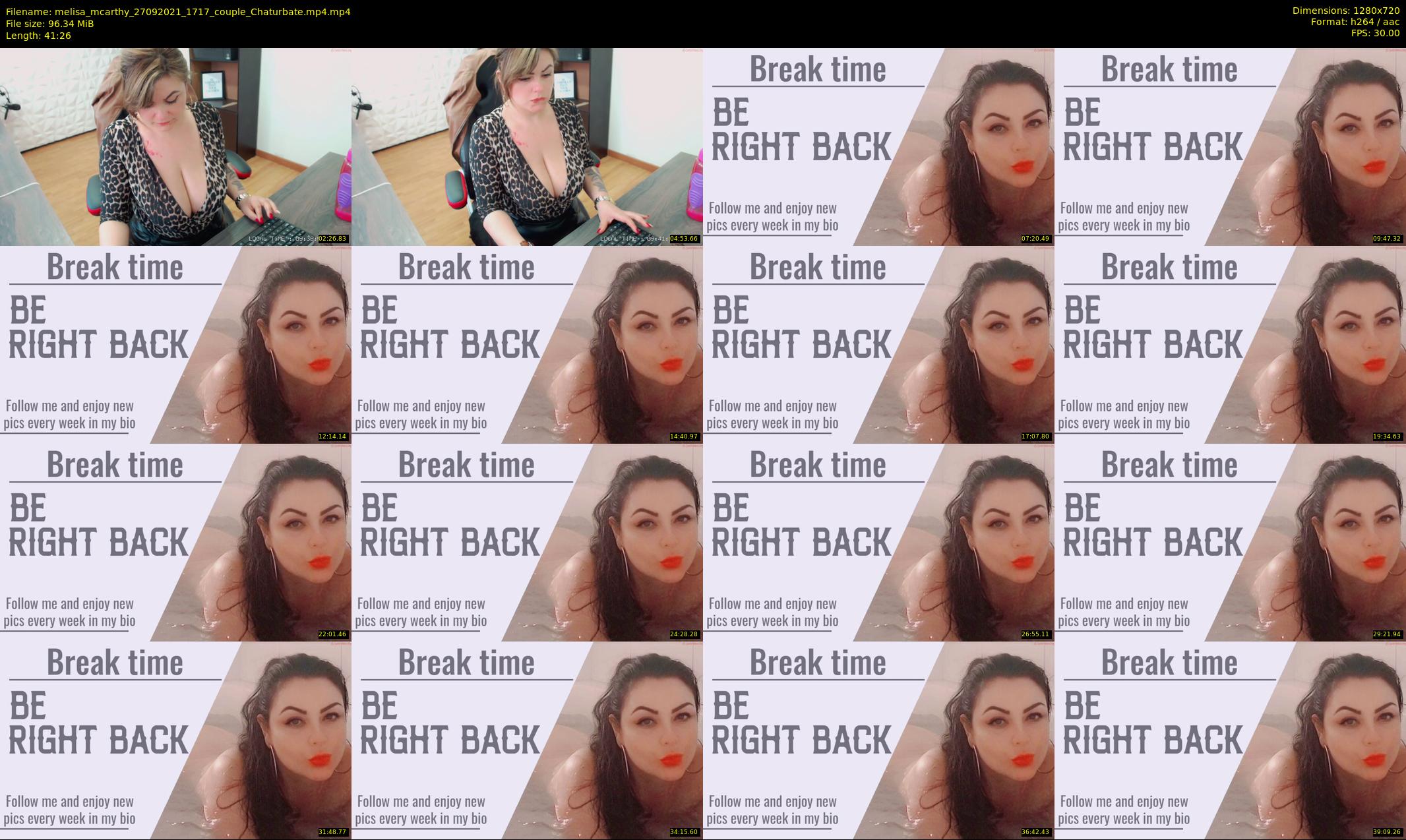 melisa_mcarthy — 42 minute Chaturbate couple cam show recording, 720p, Sep 27, 2021