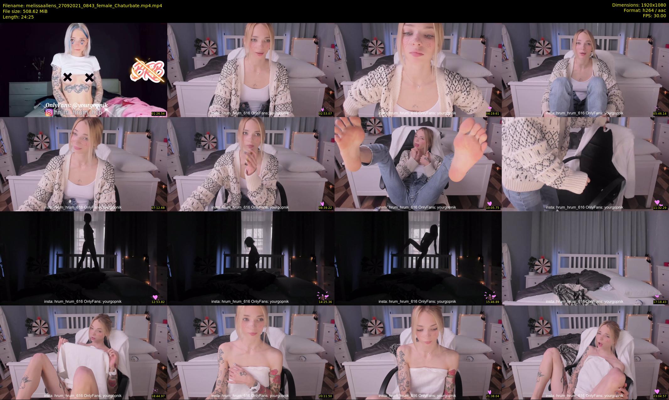 melissaallens — 25 minute Chaturbate female cam show recording, 1080p, Sep 27, 2021
