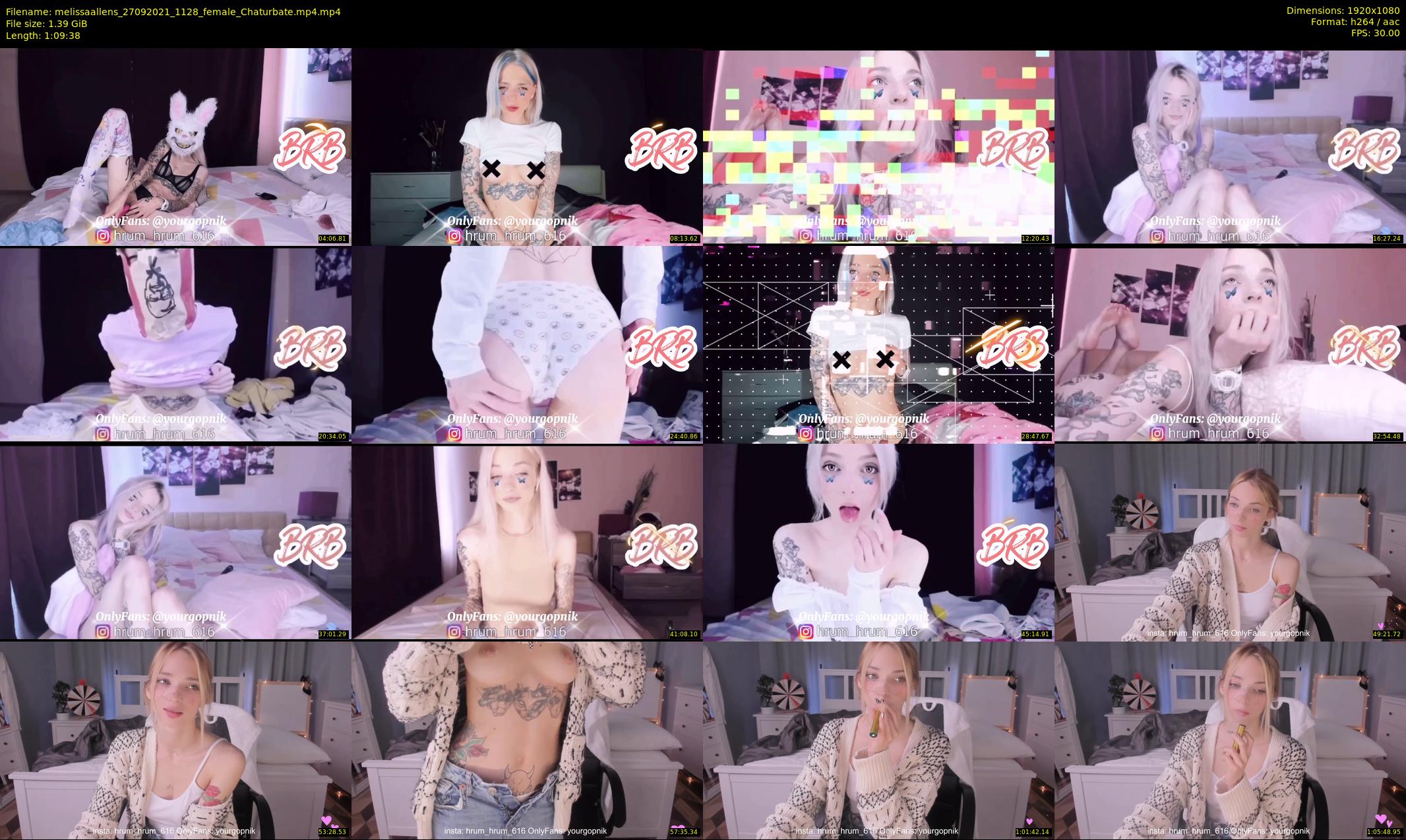 melissaallens — 70 minute Chaturbate female cam show recording, 1080p, Sep 27, 2021