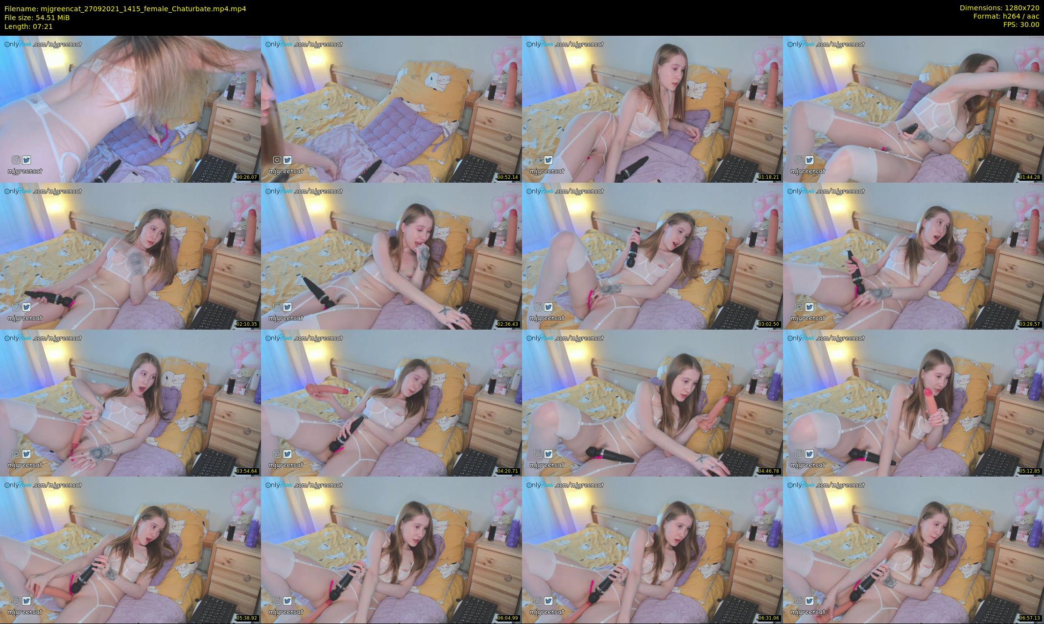 mjgreencat — 8 minute Chaturbate female cam show recording, 720p, Sep 27, 2021