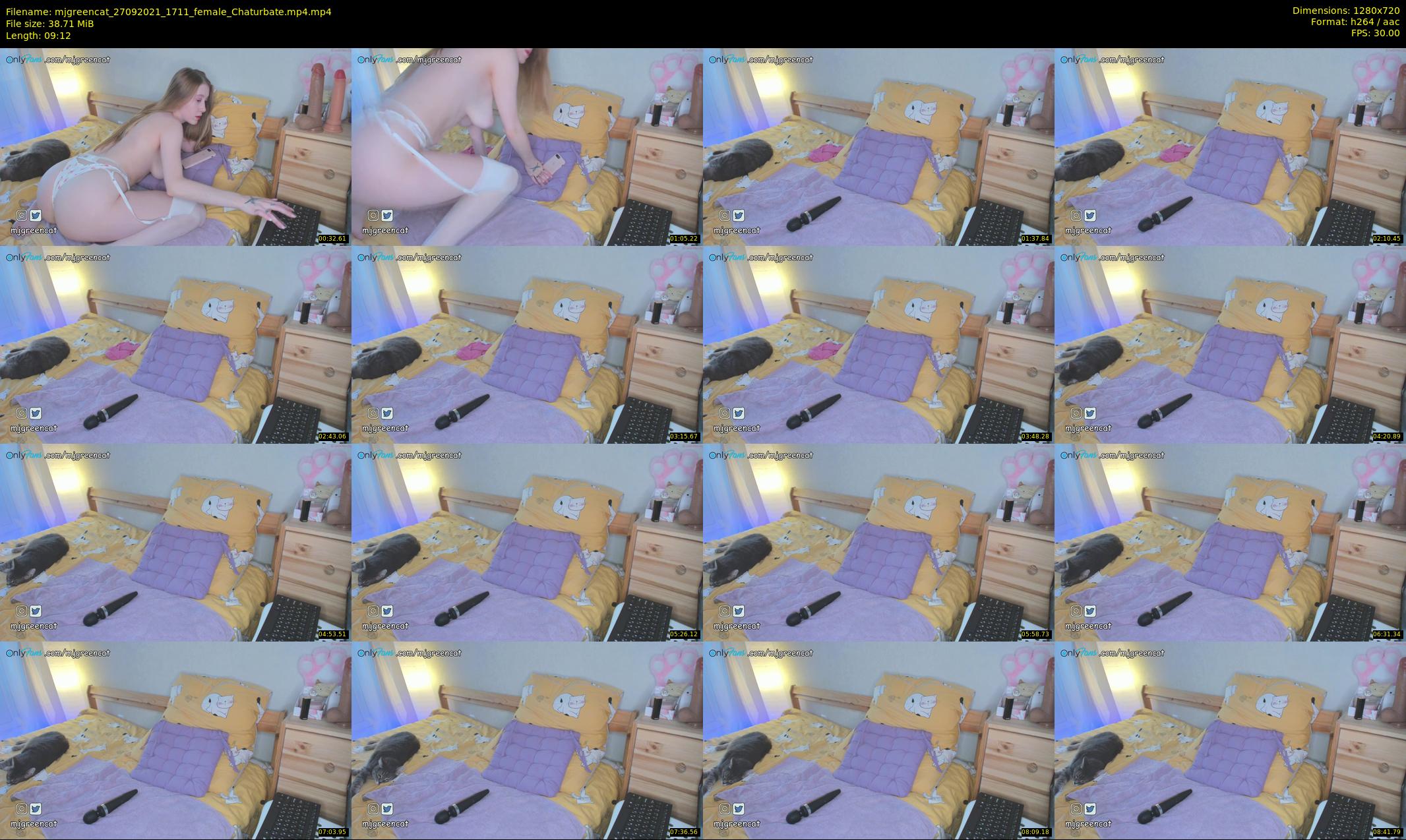 mjgreencat — 10 minute Chaturbate female cam show recording, 720p, Sep 27, 2021