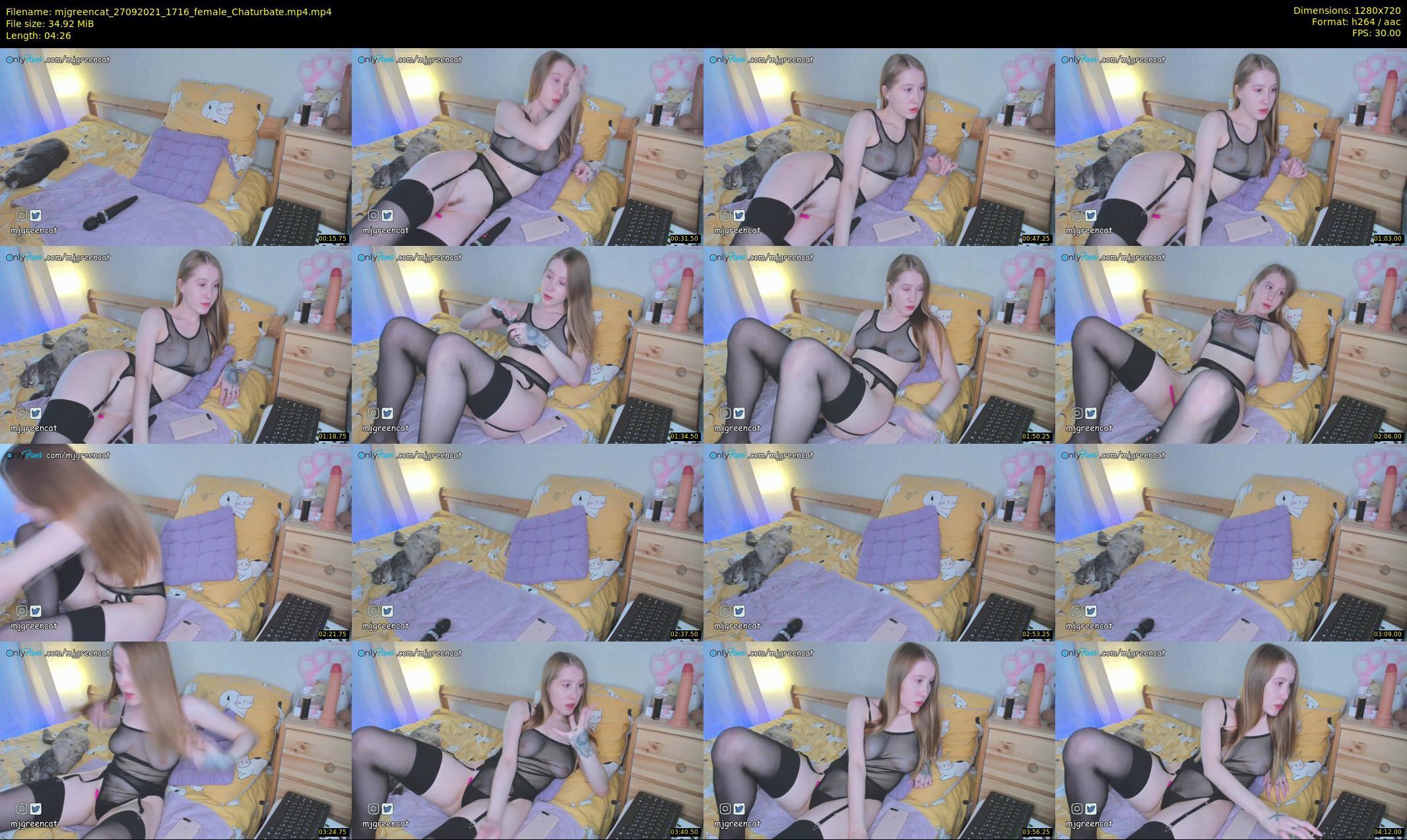 mjgreencat — 5 minute Chaturbate female cam show recording, 720p, Sep 27, 2021